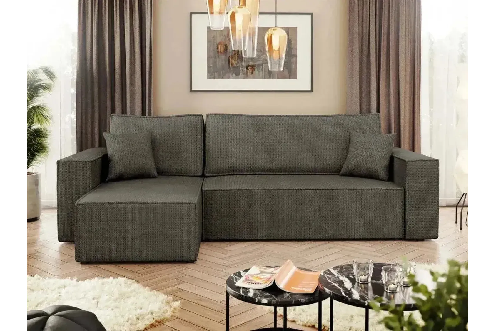 Karl Corner Sofa Bed With Storage - Image 8