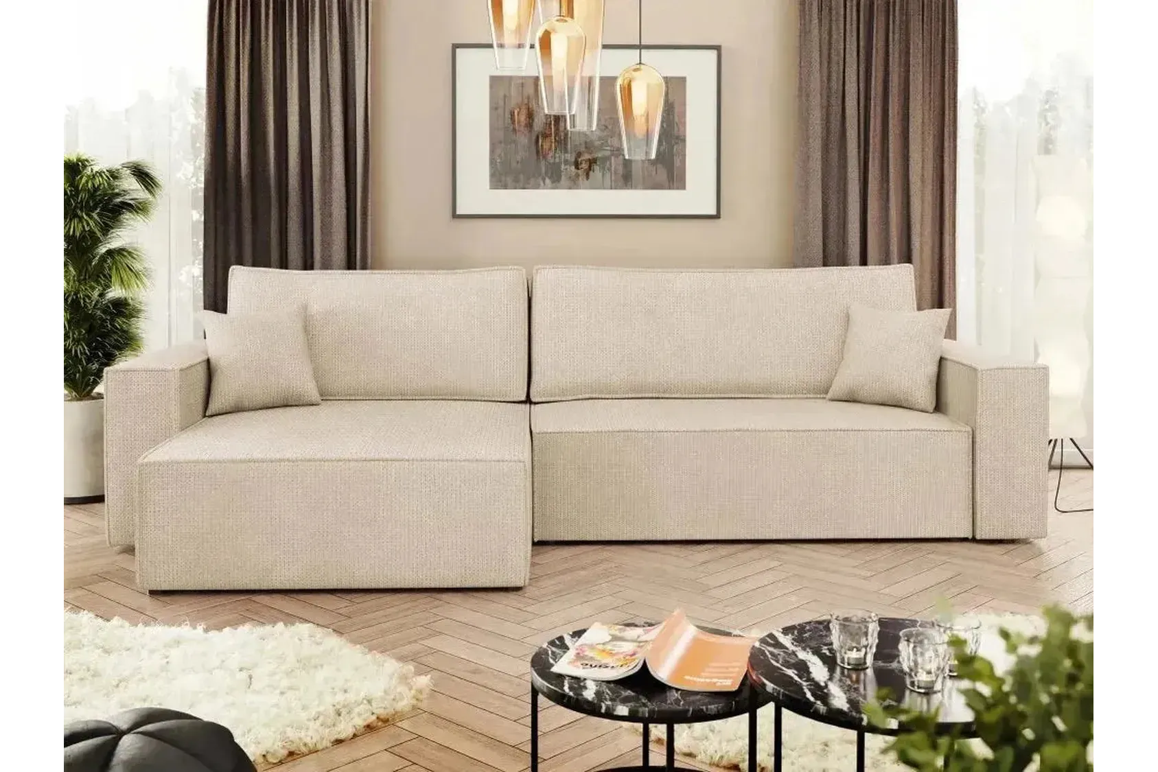 Karl L Maxi Corner Sofa Bed With Storage