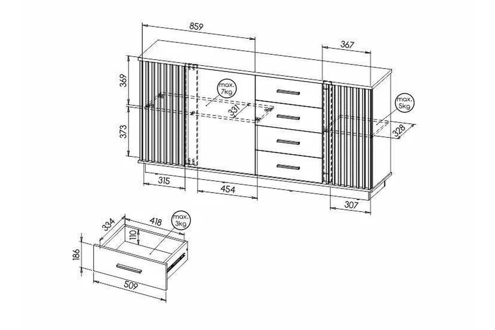 Lamelo Sideboard 178 - Image 2