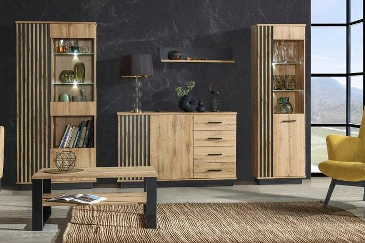 Lamelo Tall Display Cabinet 60 - Image 4