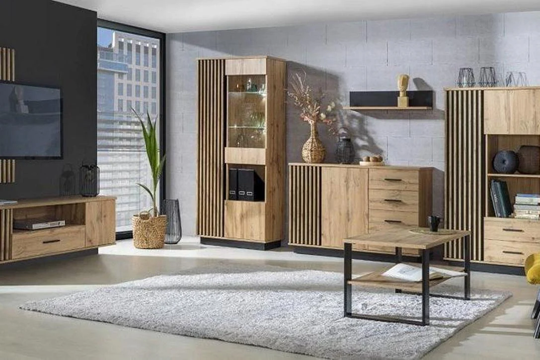 Lamelo Tall Display Cabinet 90 - Image 3