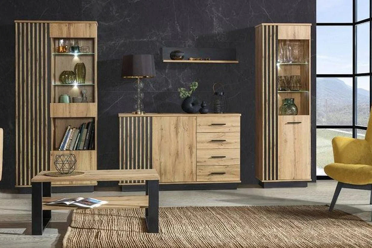 Lamelo Tall Display Cabinet 90 - Image 4
