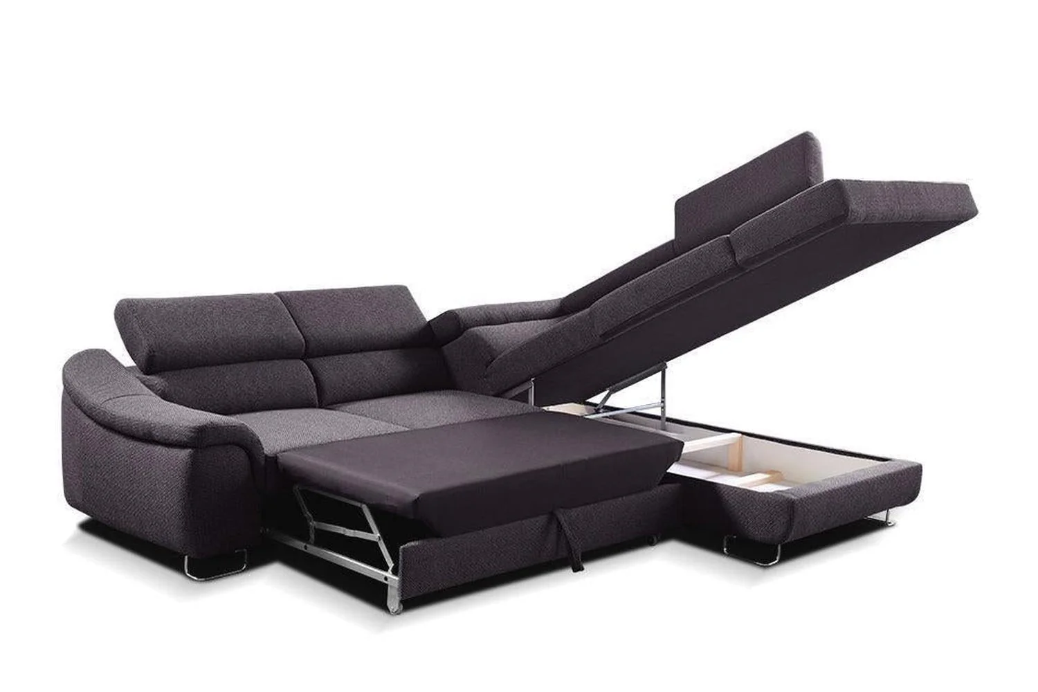 Lavos Corner Sofa Bed With Storage - Image 4