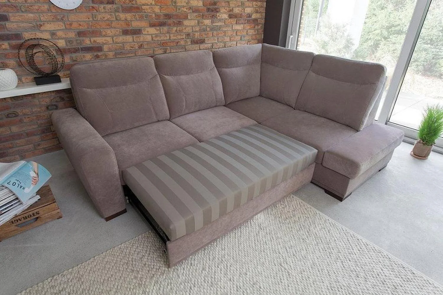 Level Corner Sofa Bed With Storage - Image 2