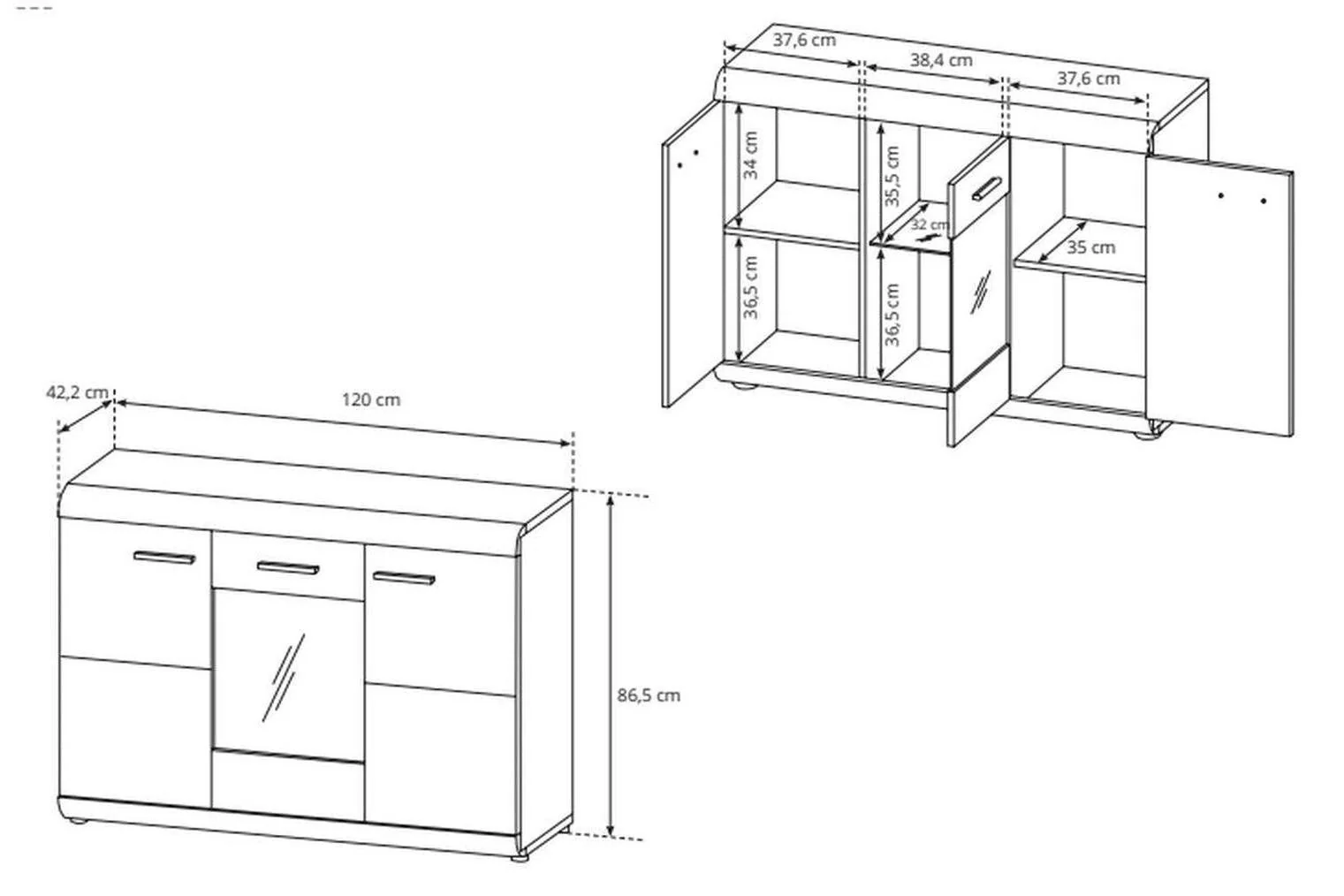 Link Sideboard 120 - Image 3
