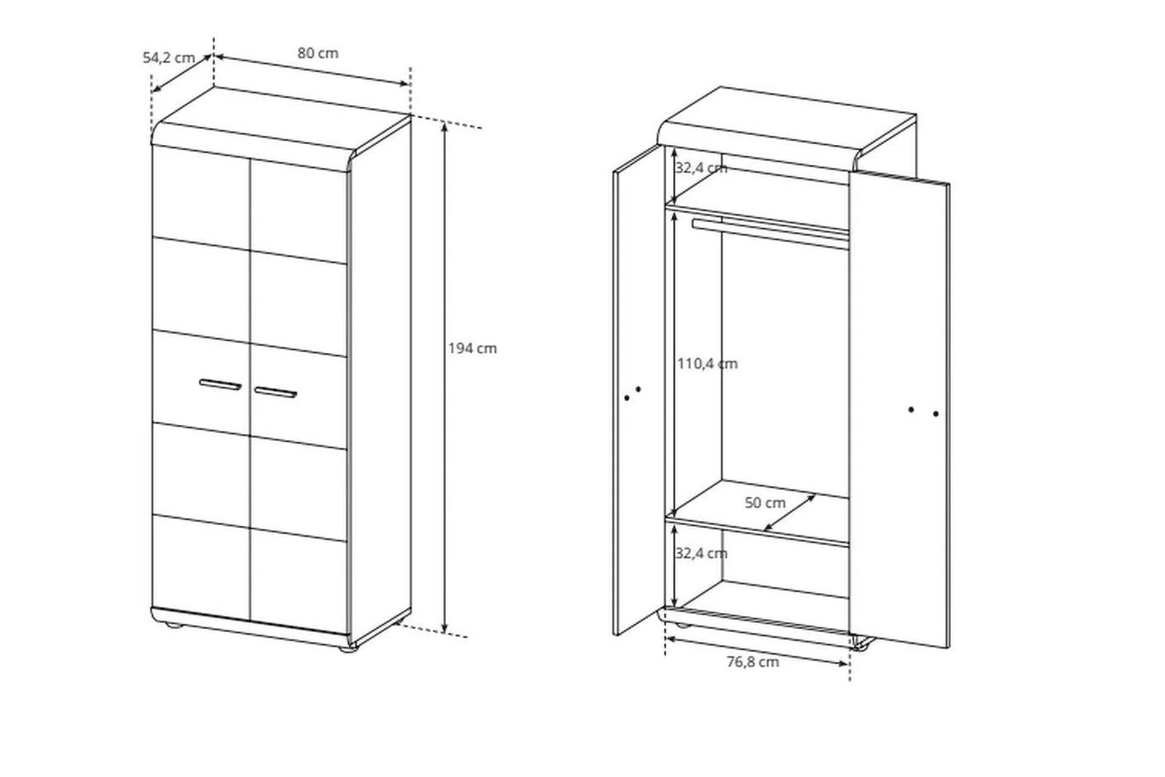 Link Wardrobe 80 - Image 2