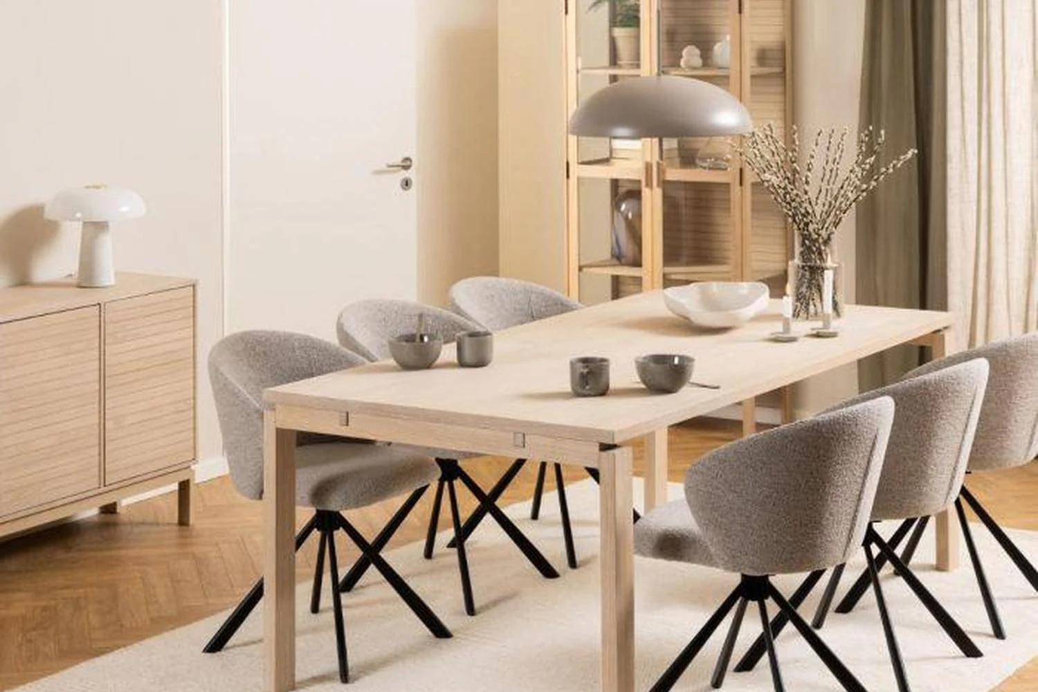 Linley Dining Table in White Oak 200x100cm - Image 3