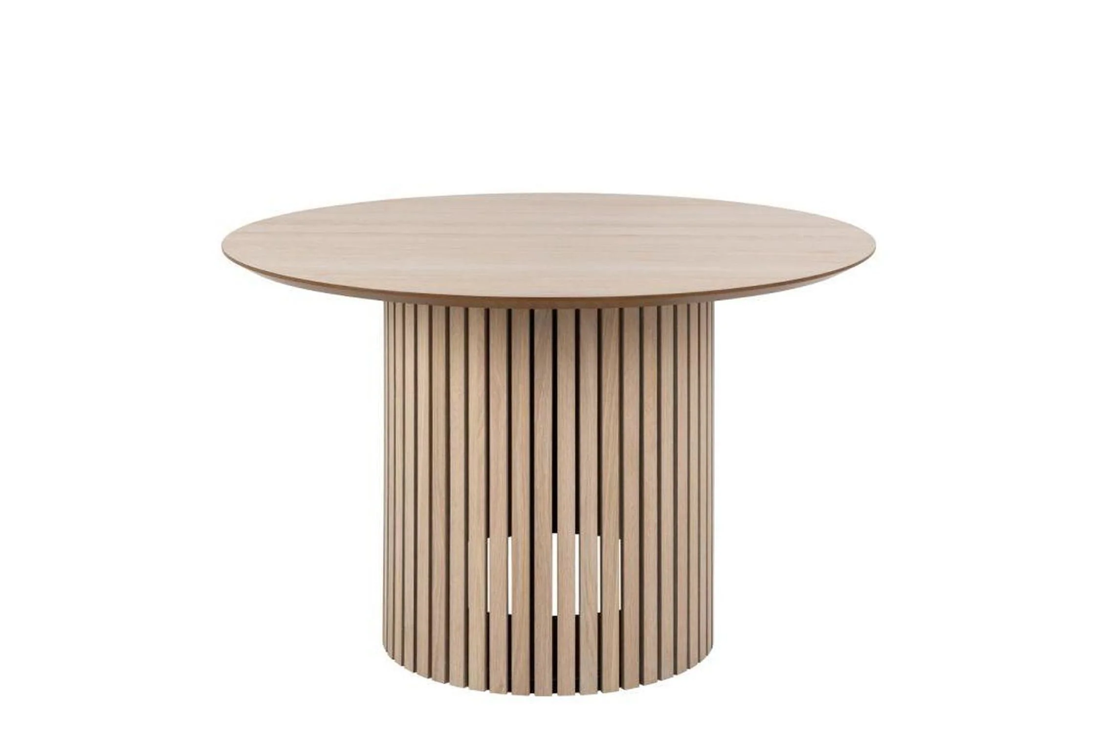 Linley Round Dining Table in White Oak 120cm - Image 5