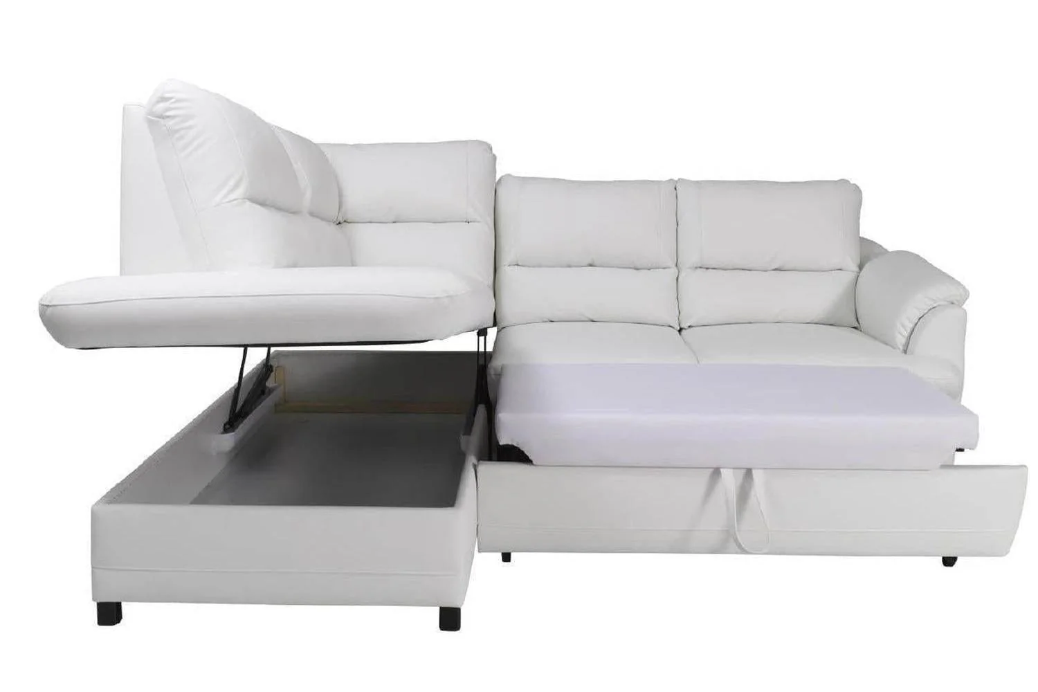 Lucca Corner Sofa Bed With Storage - Image 4