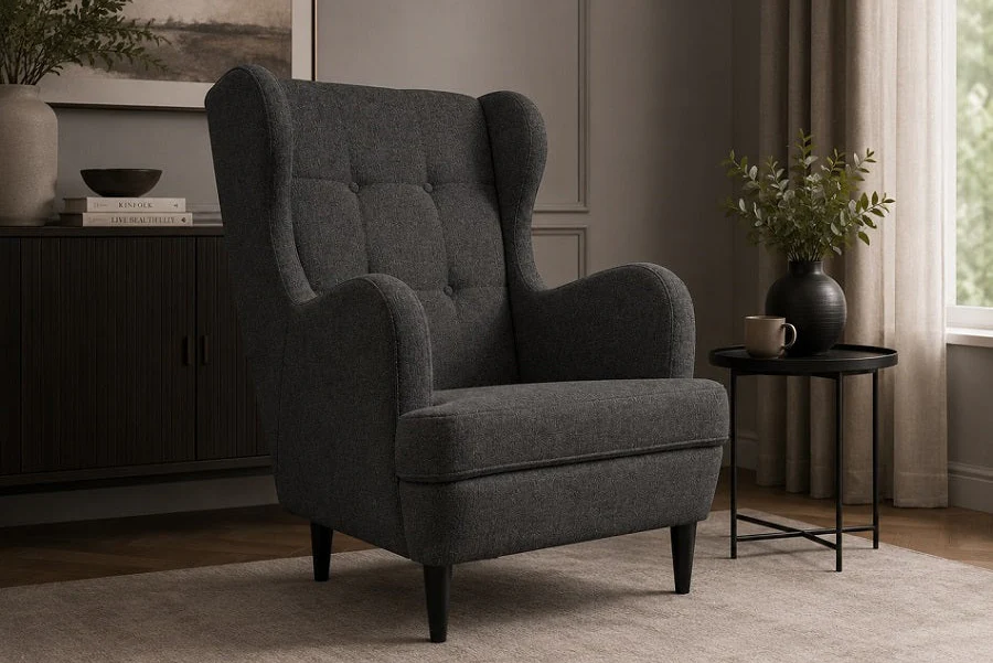 Lui Express Delivery Armchair Monolith 95 STEEL VELVET