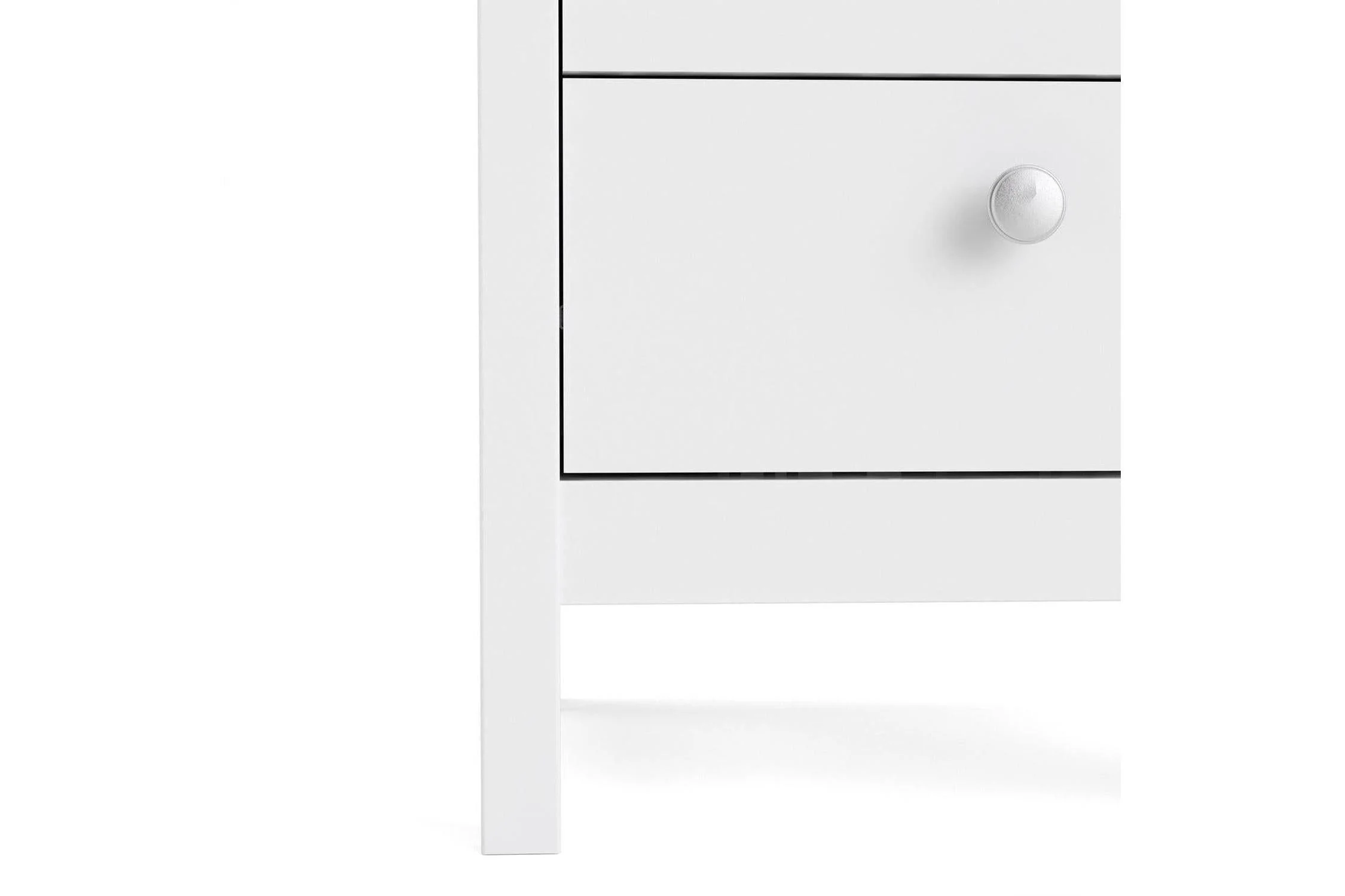Madrid Bedside Table 2 Drawers In White - Image 6