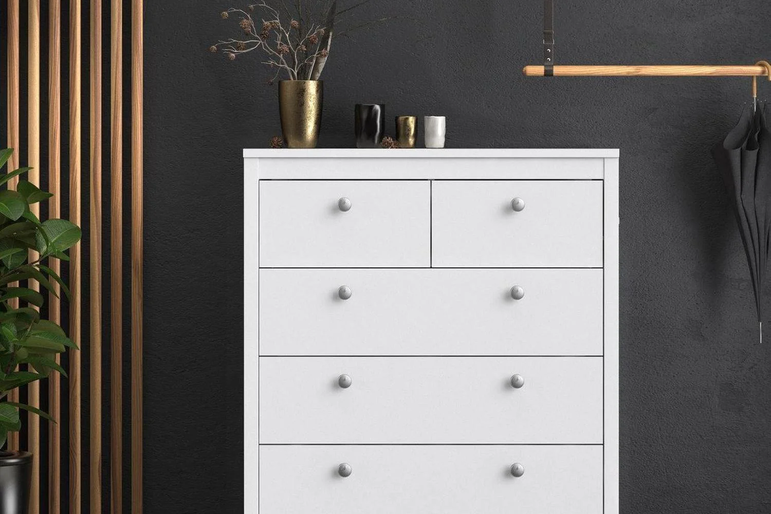 Madrid Chest 3+2 Drawers In White - Image 7
