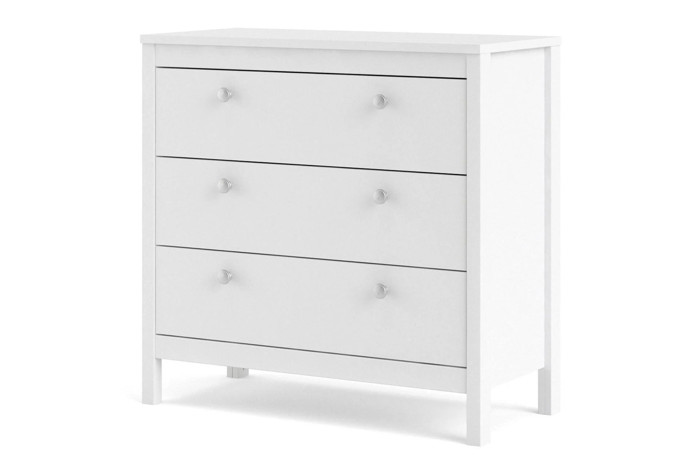 Madrid Chest 3 Drawers In White - Image 6