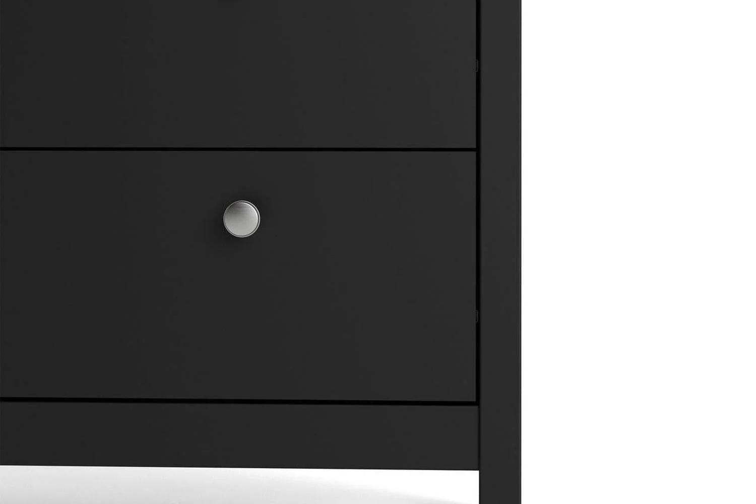 Madrid China Cabinet 2 Doors + 3 Drawers In Matt Black - Image 4