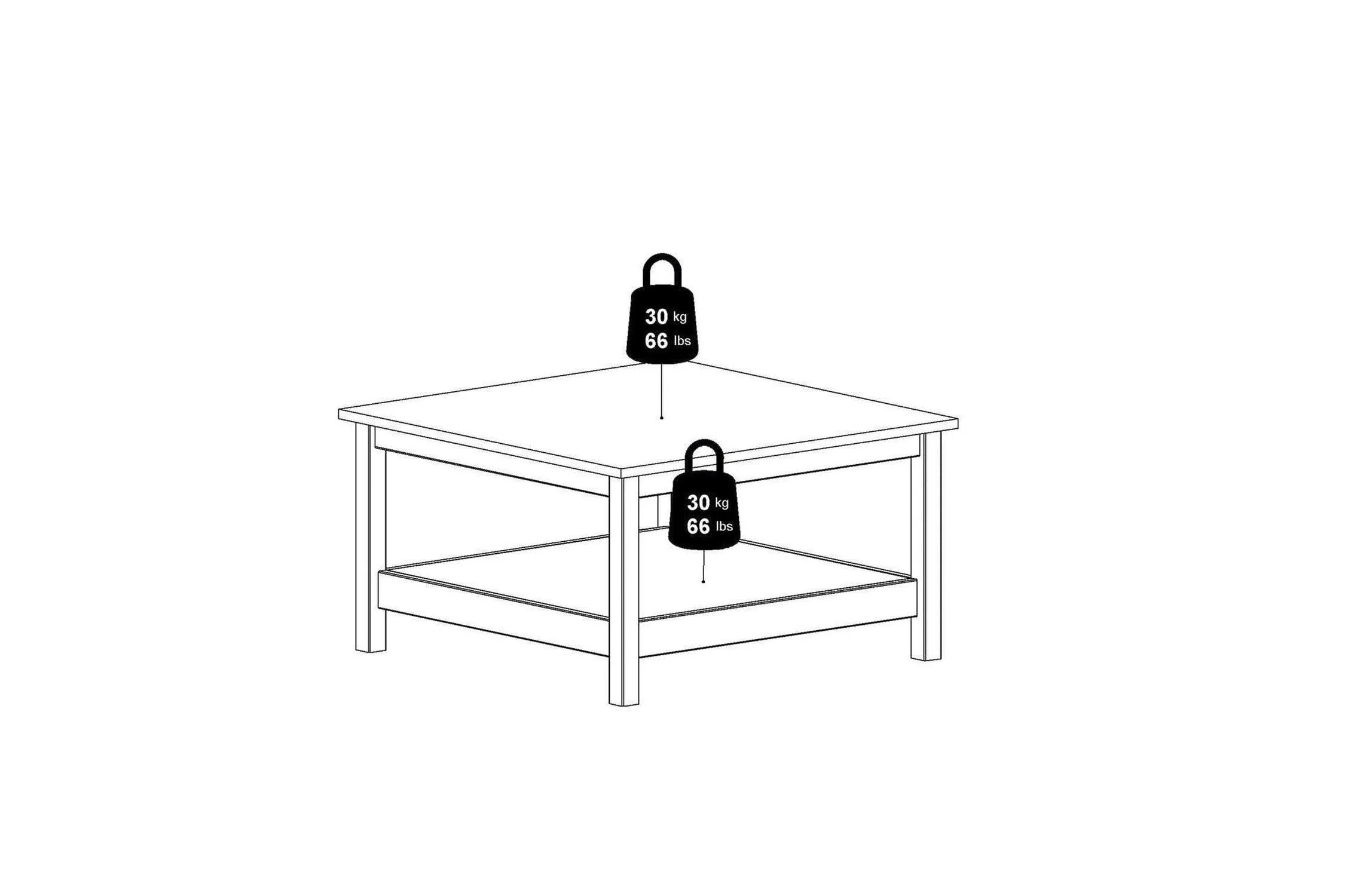 Madrid Coffee Table In Matt Black - Image 2