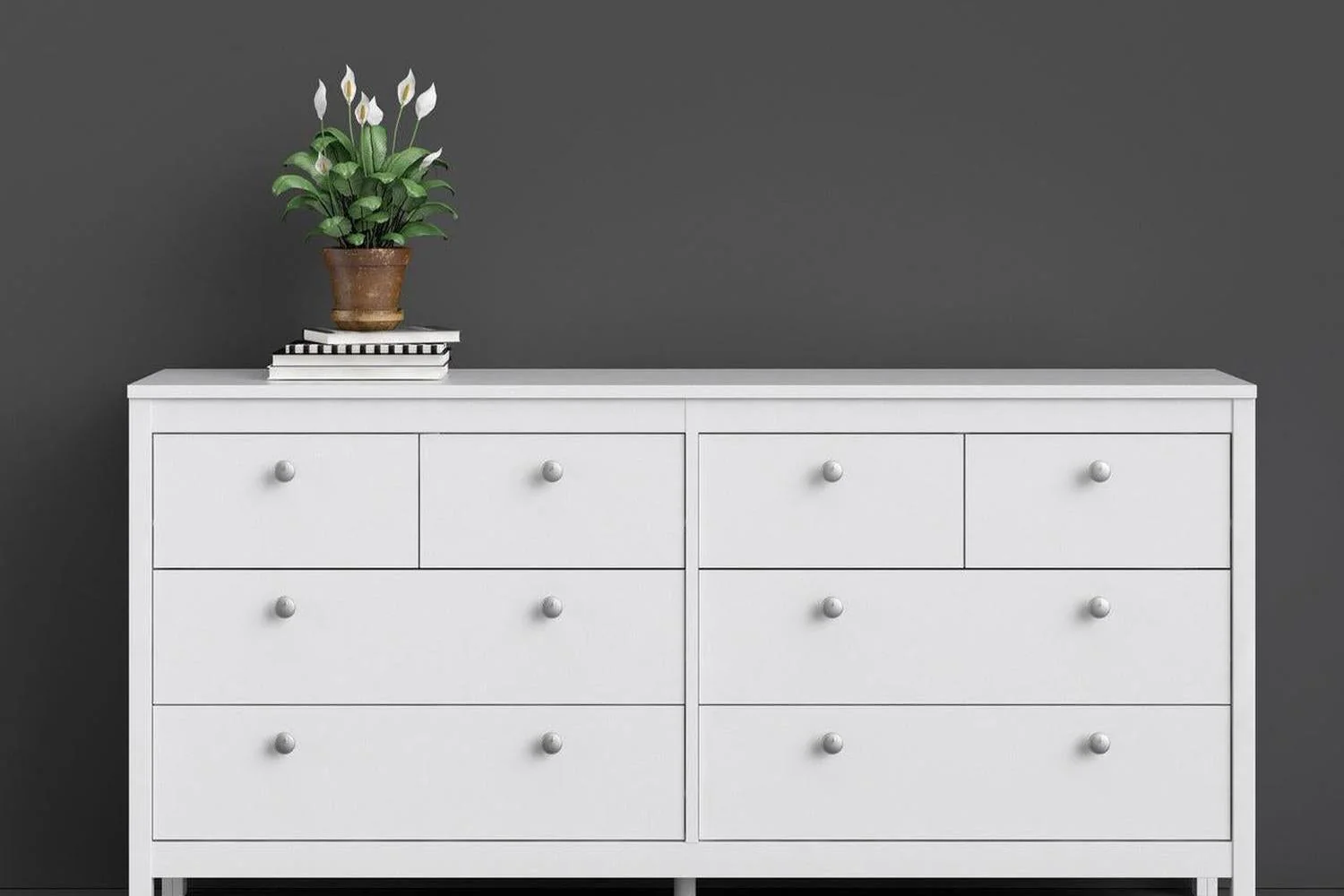 Madrid 4+4 Chest of Drawers In White - Image 8