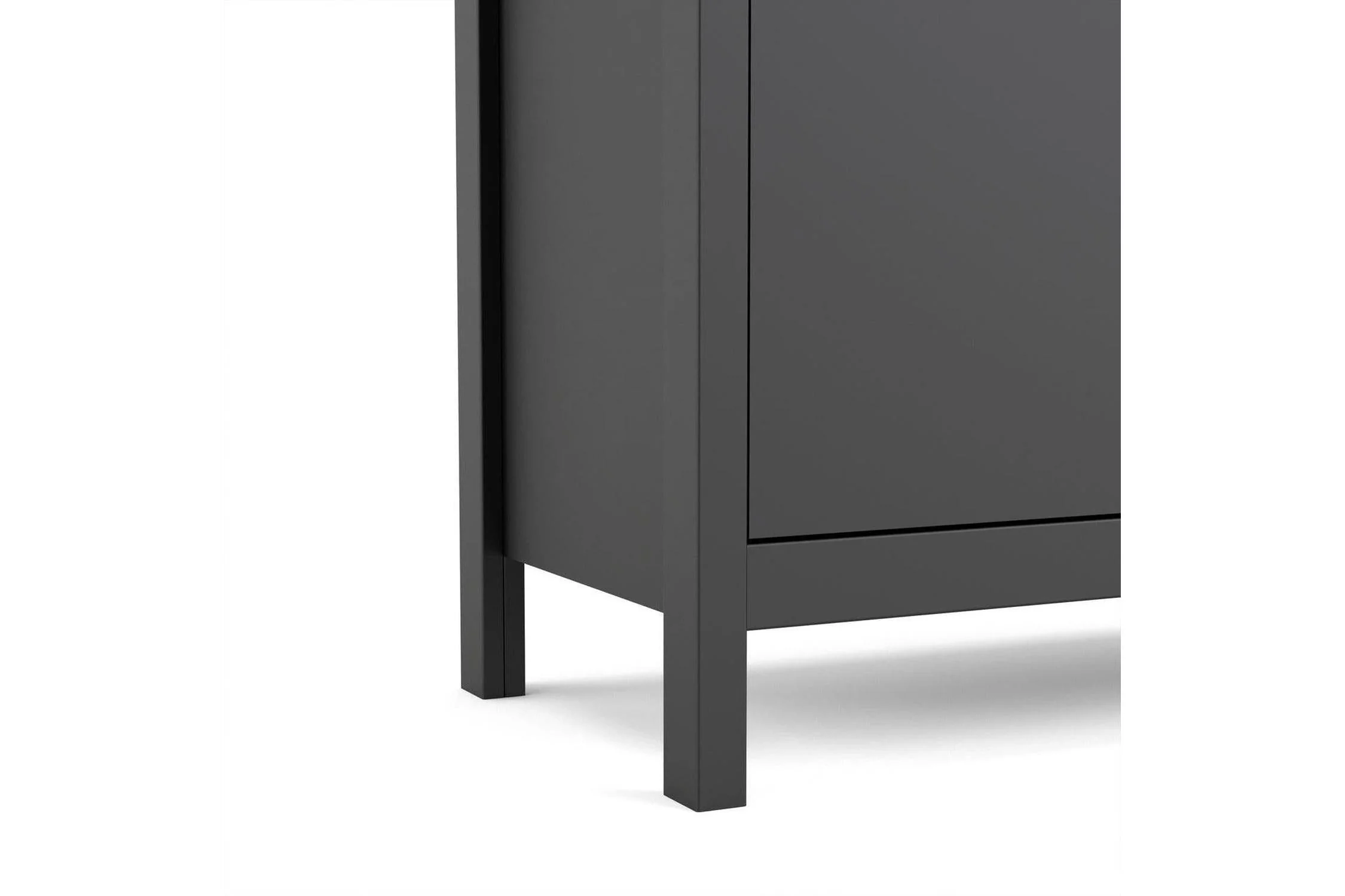 Madrid Sideboard 2 Doors + 1 Drawer In Matt Black - Image 5