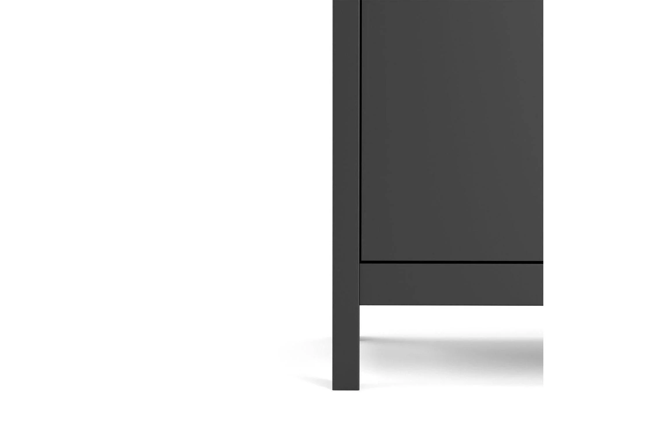 Madrid Sideboard 2 Doors + 1 Drawer In Matt Black - Image 6