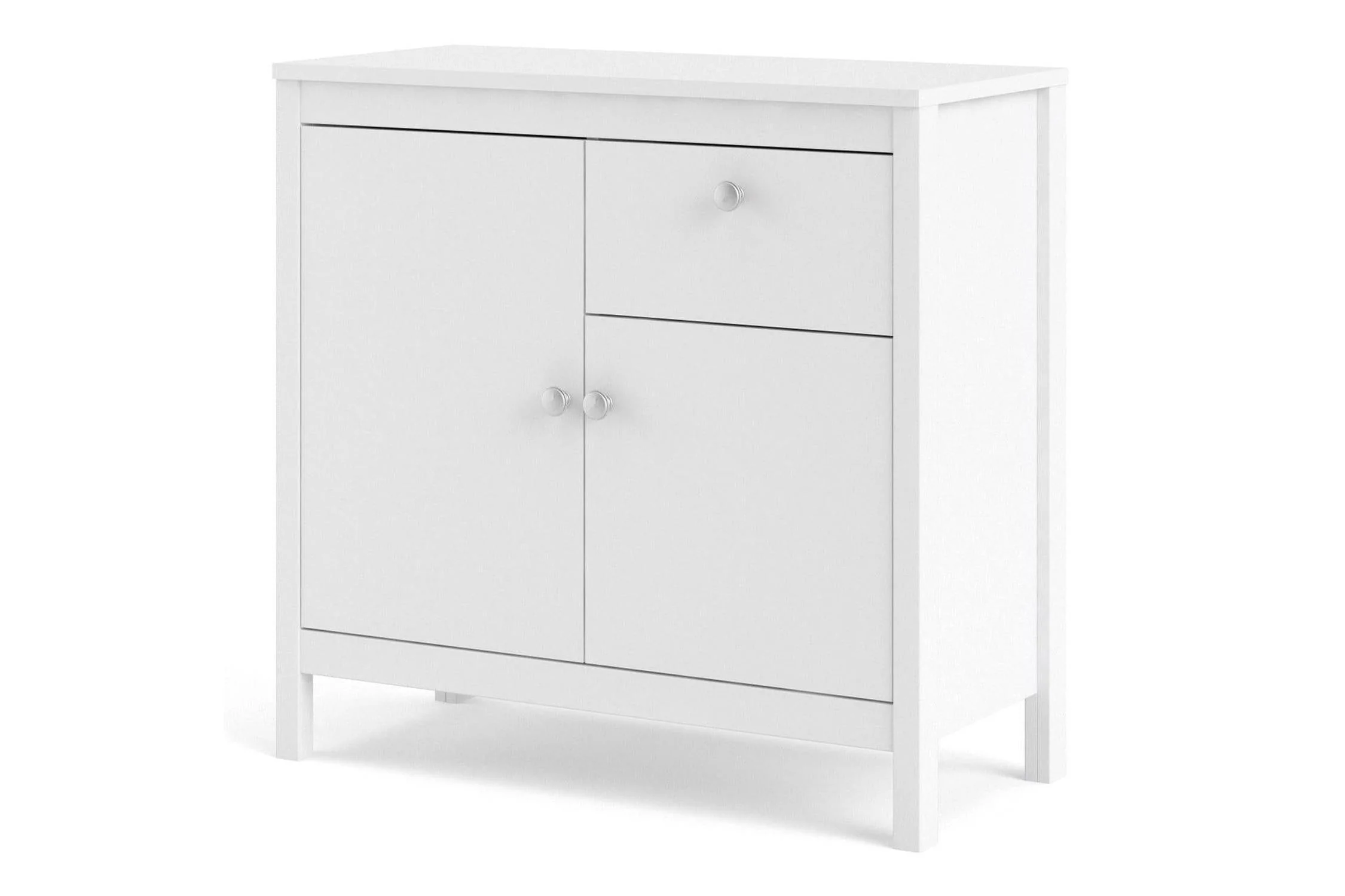 Madrid Sideboard 2 Doors + 1 Drawer In White - Image 2