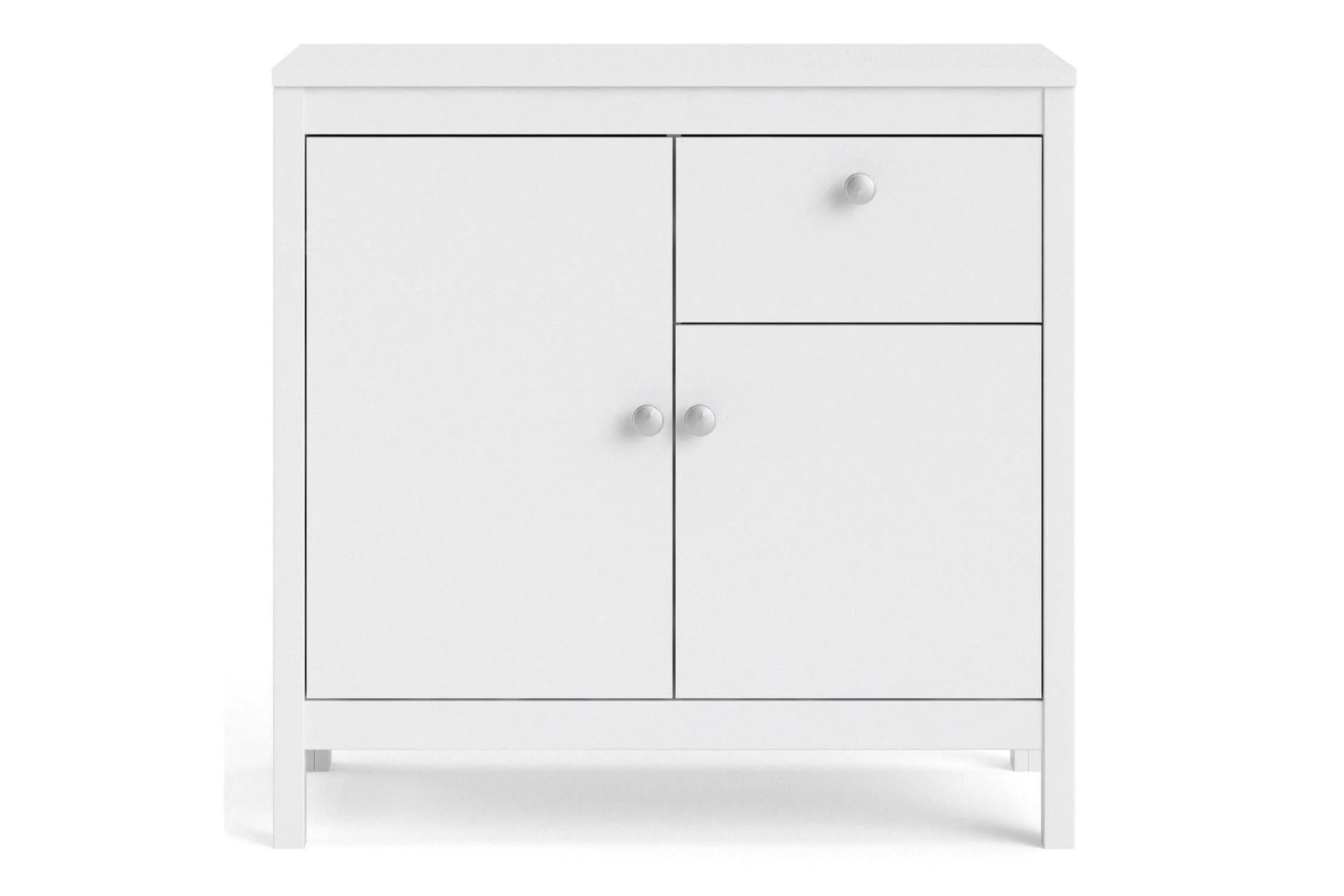Madrid Sideboard 2 Doors + 1 Drawer In White - Image 4