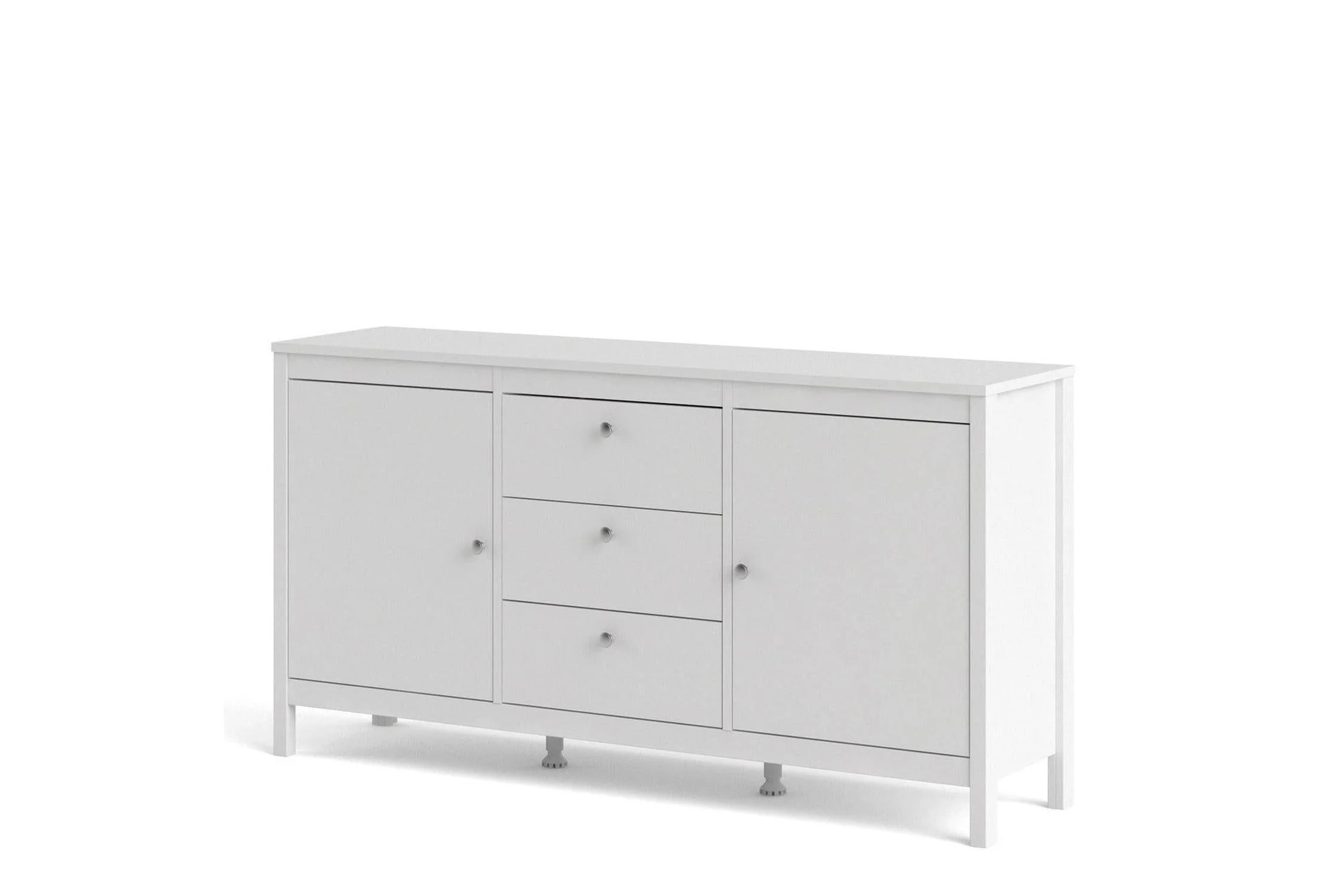 Madrid Sideboard 2 Doors + 3 Drawers In White - Image 6