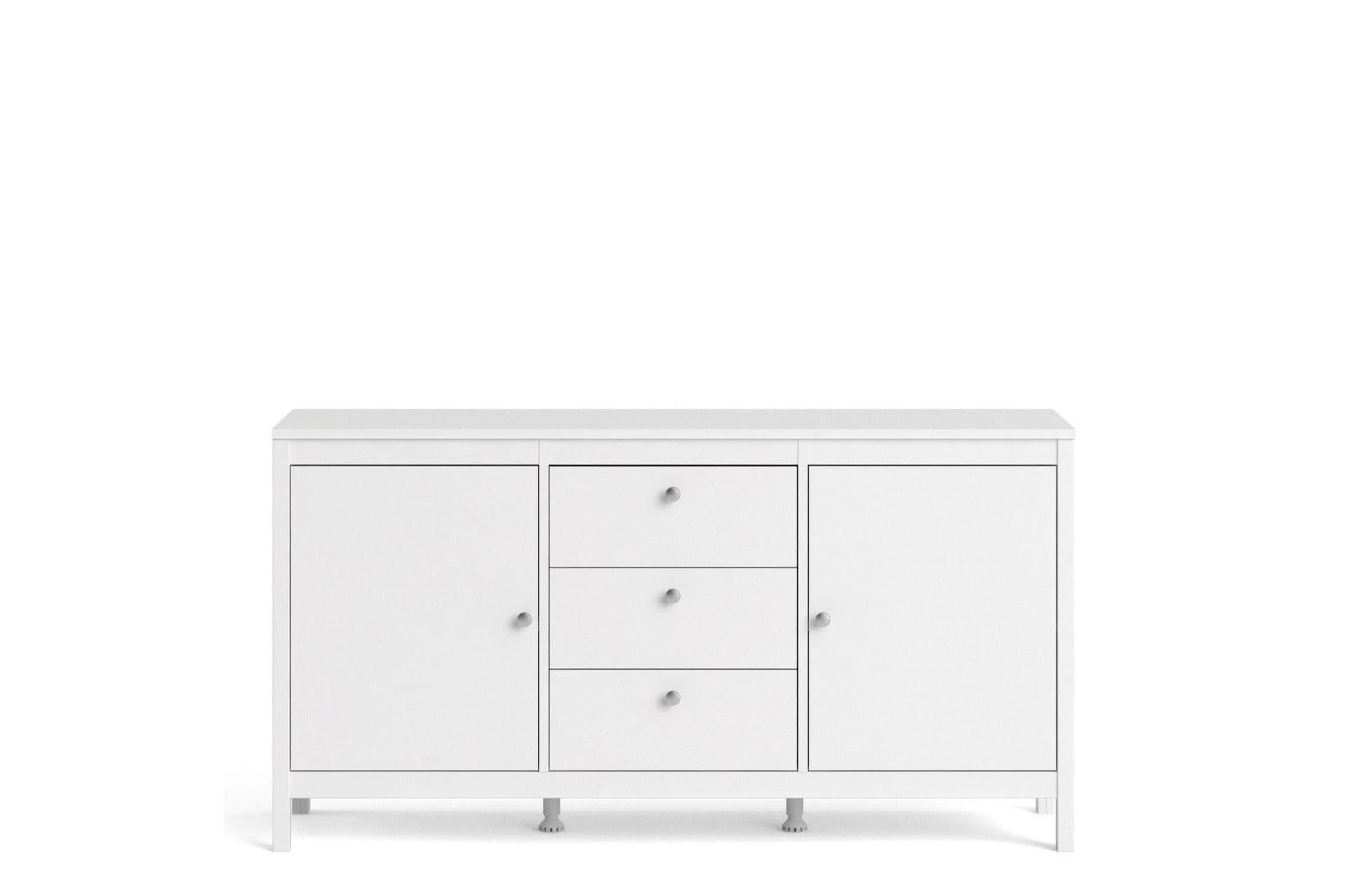 Madrid Sideboard 2 Doors + 3 Drawers In White - Image 7