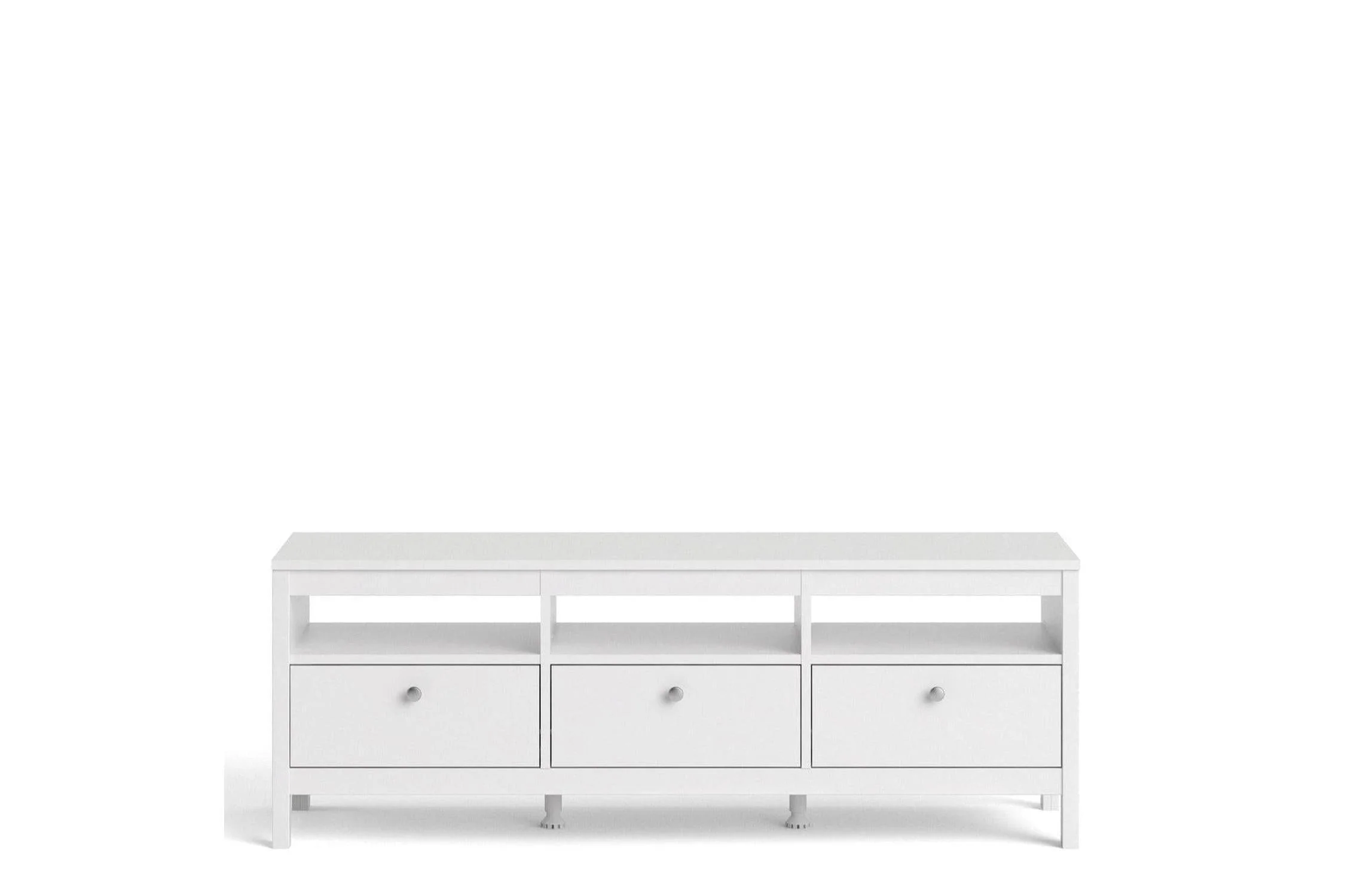 Madrid Tv-Unit 3 Drawers In White - Image 8