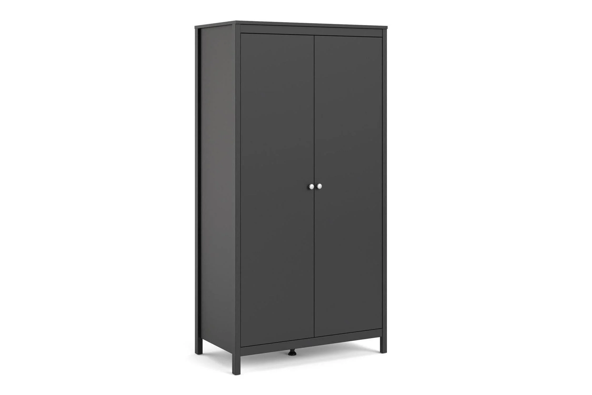 Madrid Wardrobe With 2 Doors In Matt Black