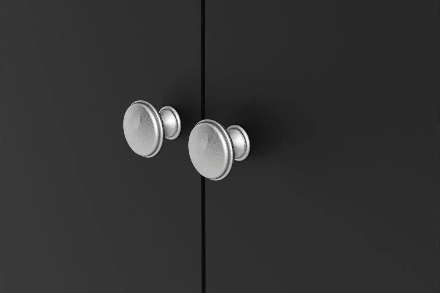 Madrid Wardrobe With 2 Doors In Matt Black - Image 5
