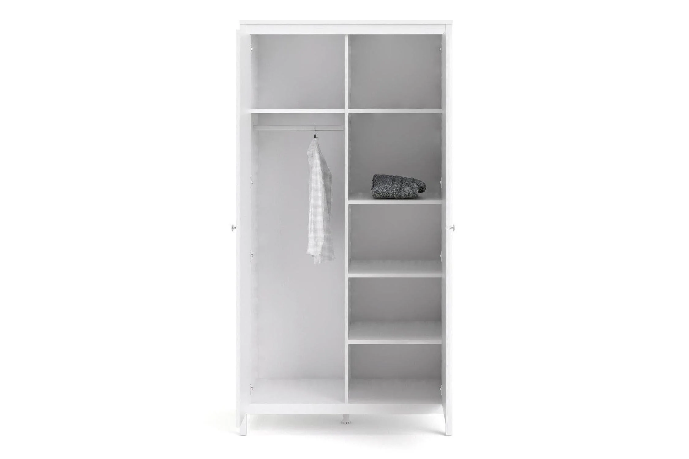Madrid Wardrobe With 2 Doors In White - Image 6