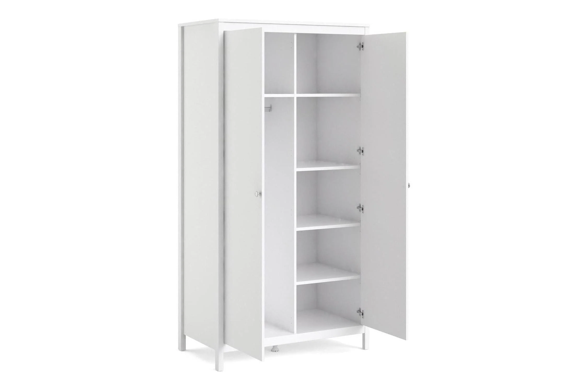 Madrid Wardrobe With 2 Doors In White - Image 7