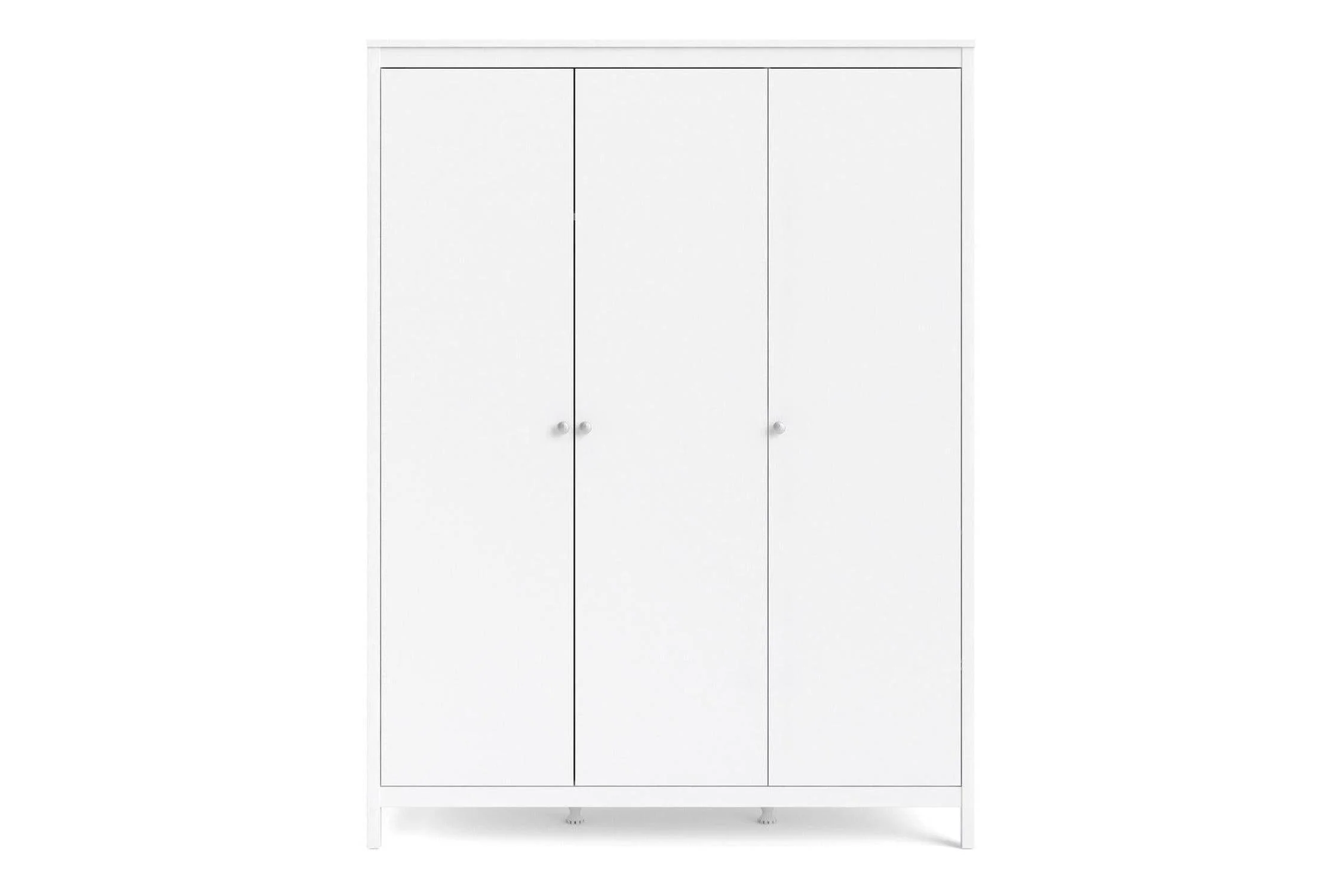Madrid Wardrobe With 3 Doors In White - Image 3