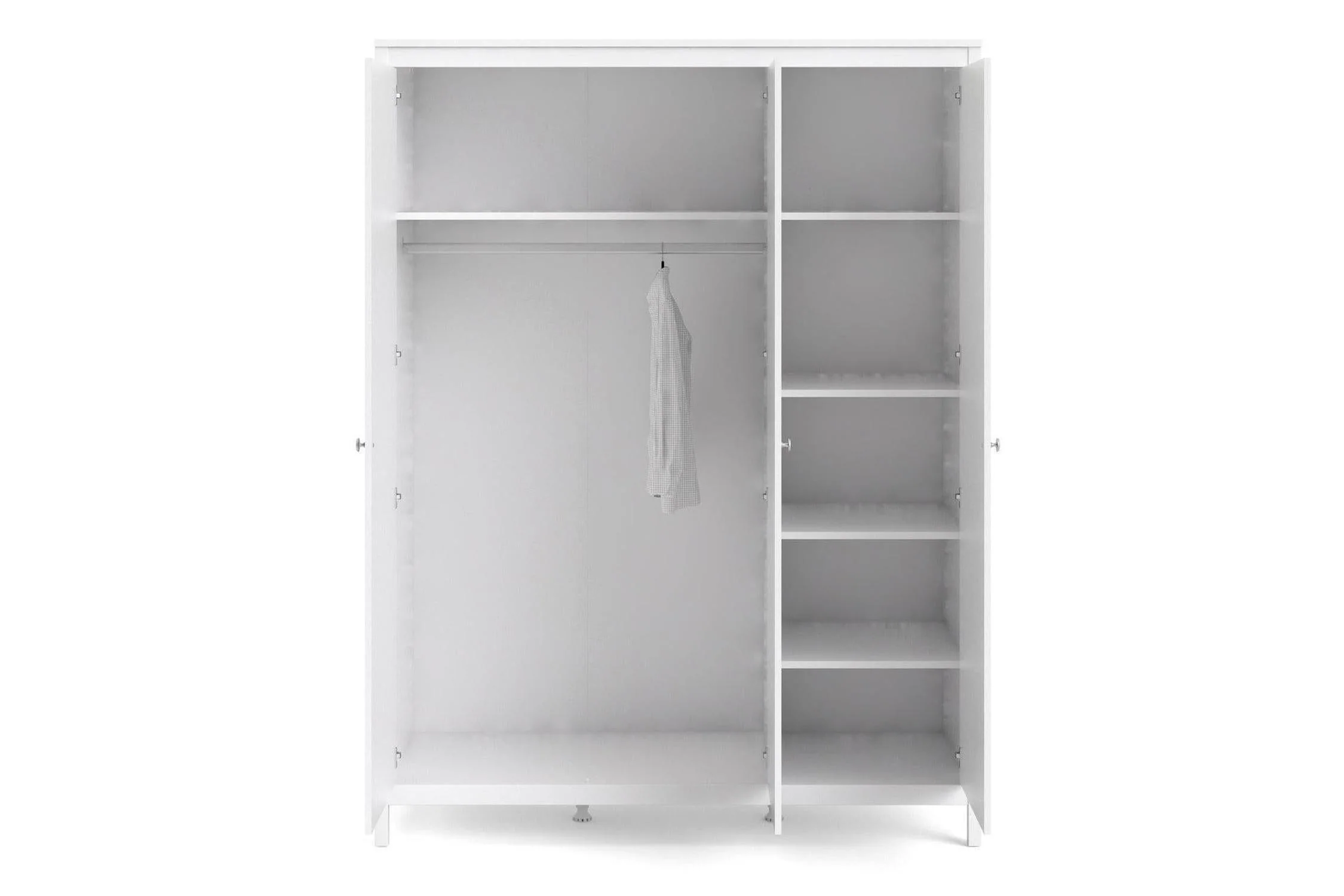 Madrid Wardrobe With 3 Doors In White - Image 5