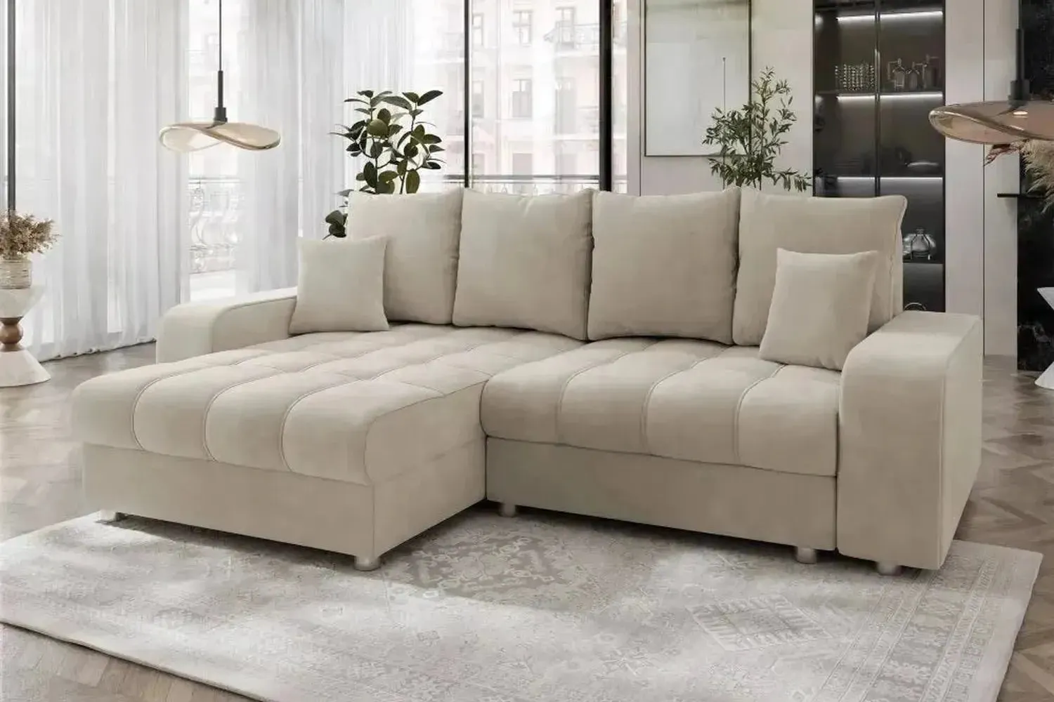 Manchester Corner Sofa Bed With Storage