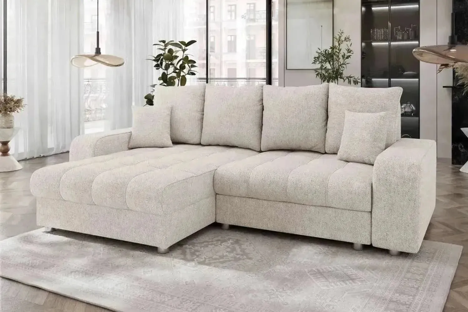 Manchester Corner Sofa Bed With Storage - Image 4