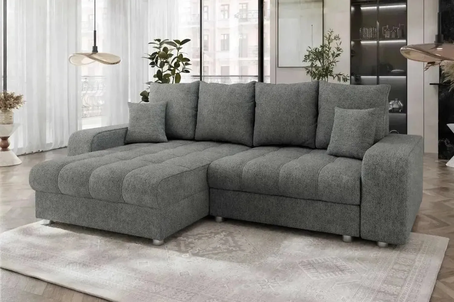 Manchester Corner Sofa Bed With Storage - Image 6