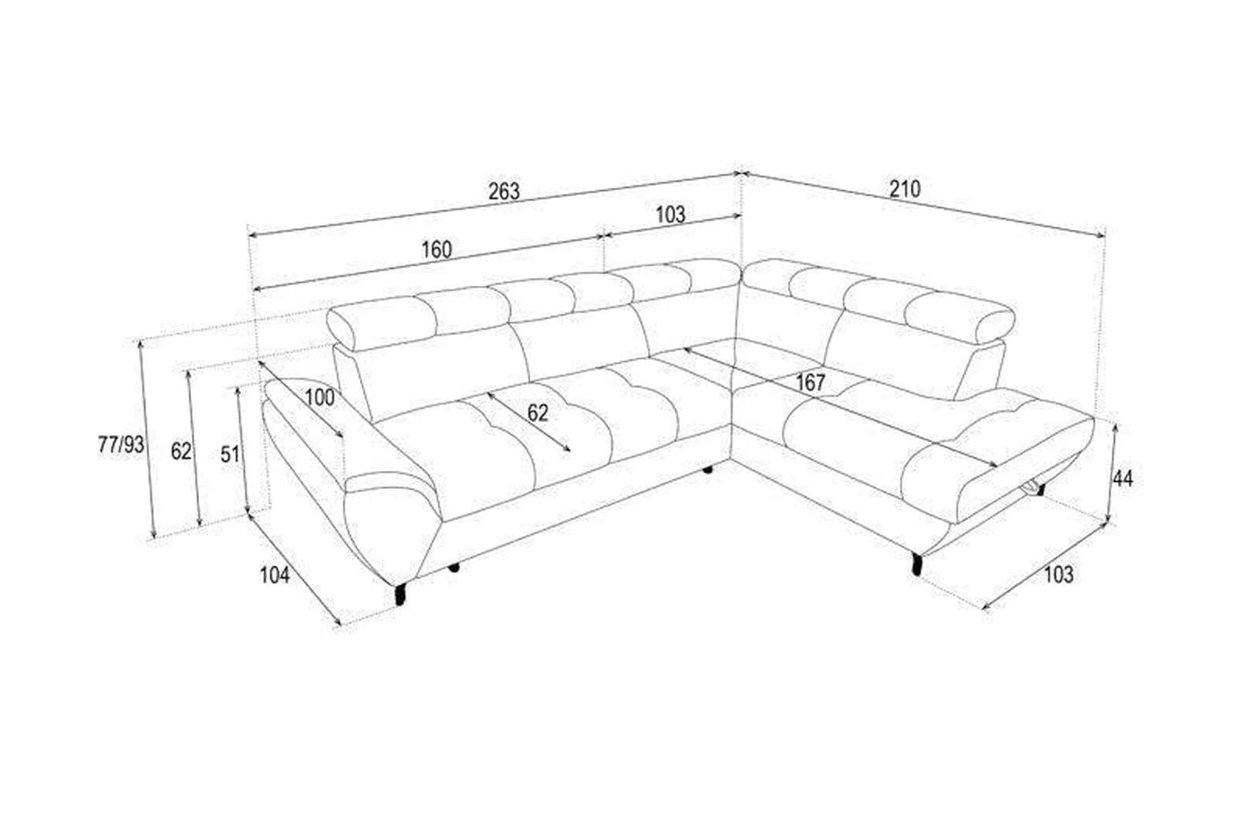 Mario Corner Sofa Bed With Storage - Image 7