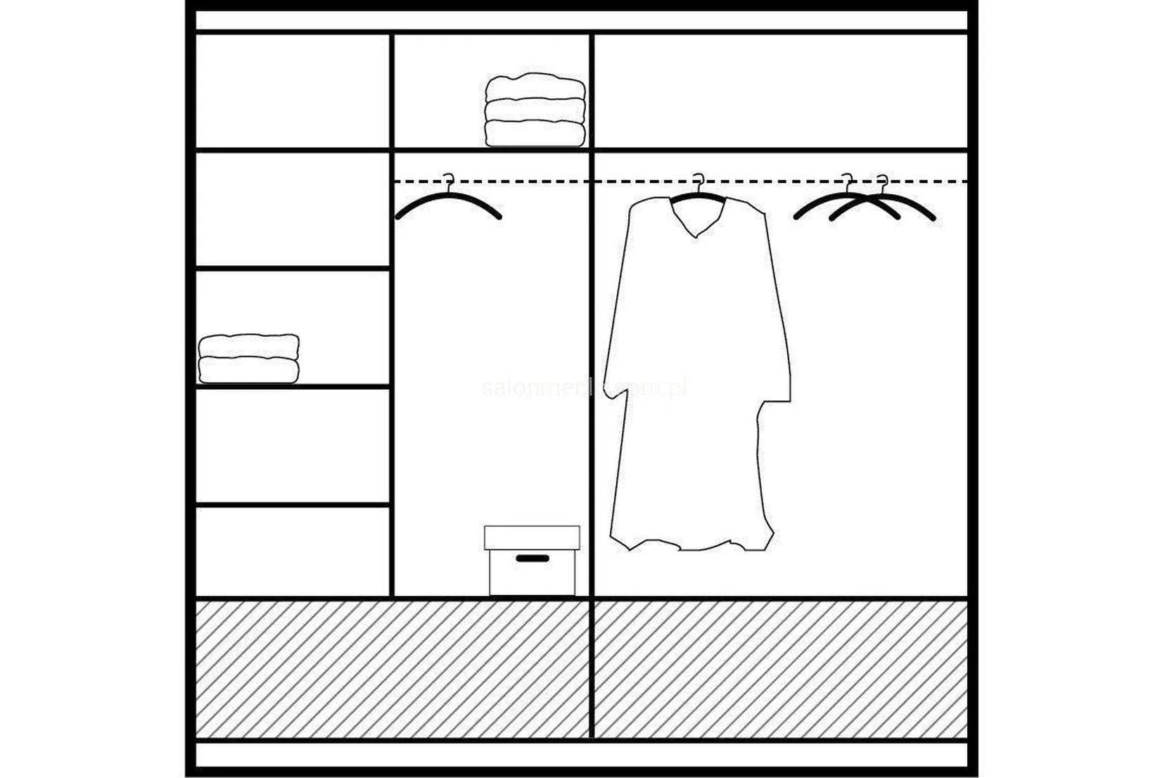 Marsylia 208 White Sliding Wardrobe With Mirror - Image 2