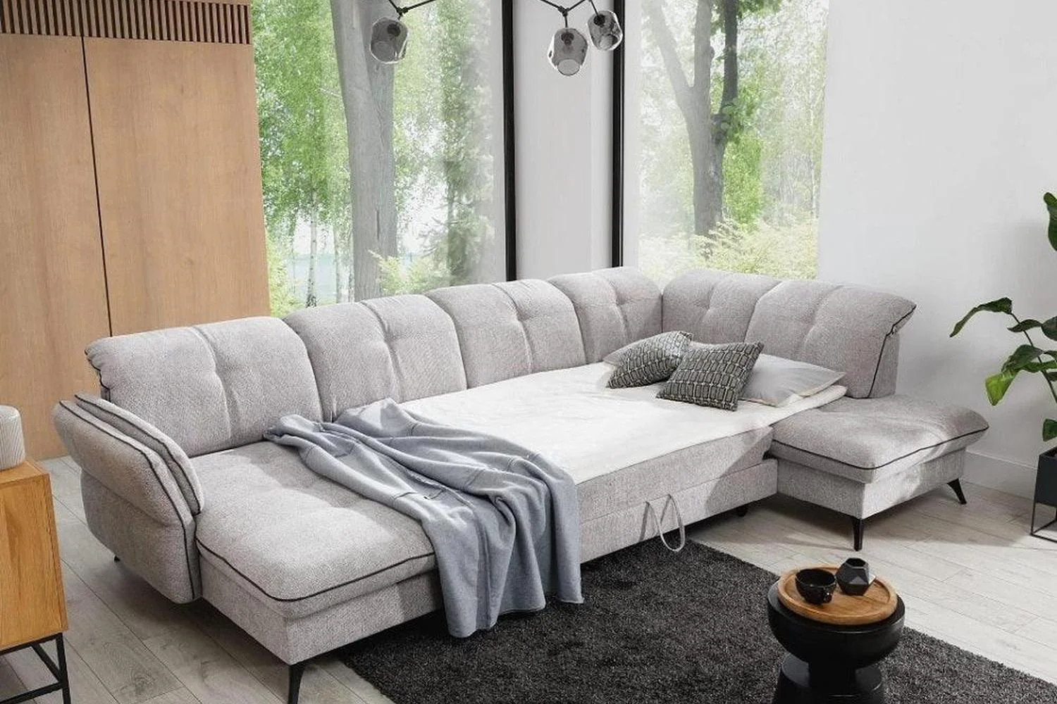 Massimo U Shape Corner Sofa Bed With Storage - Image 2