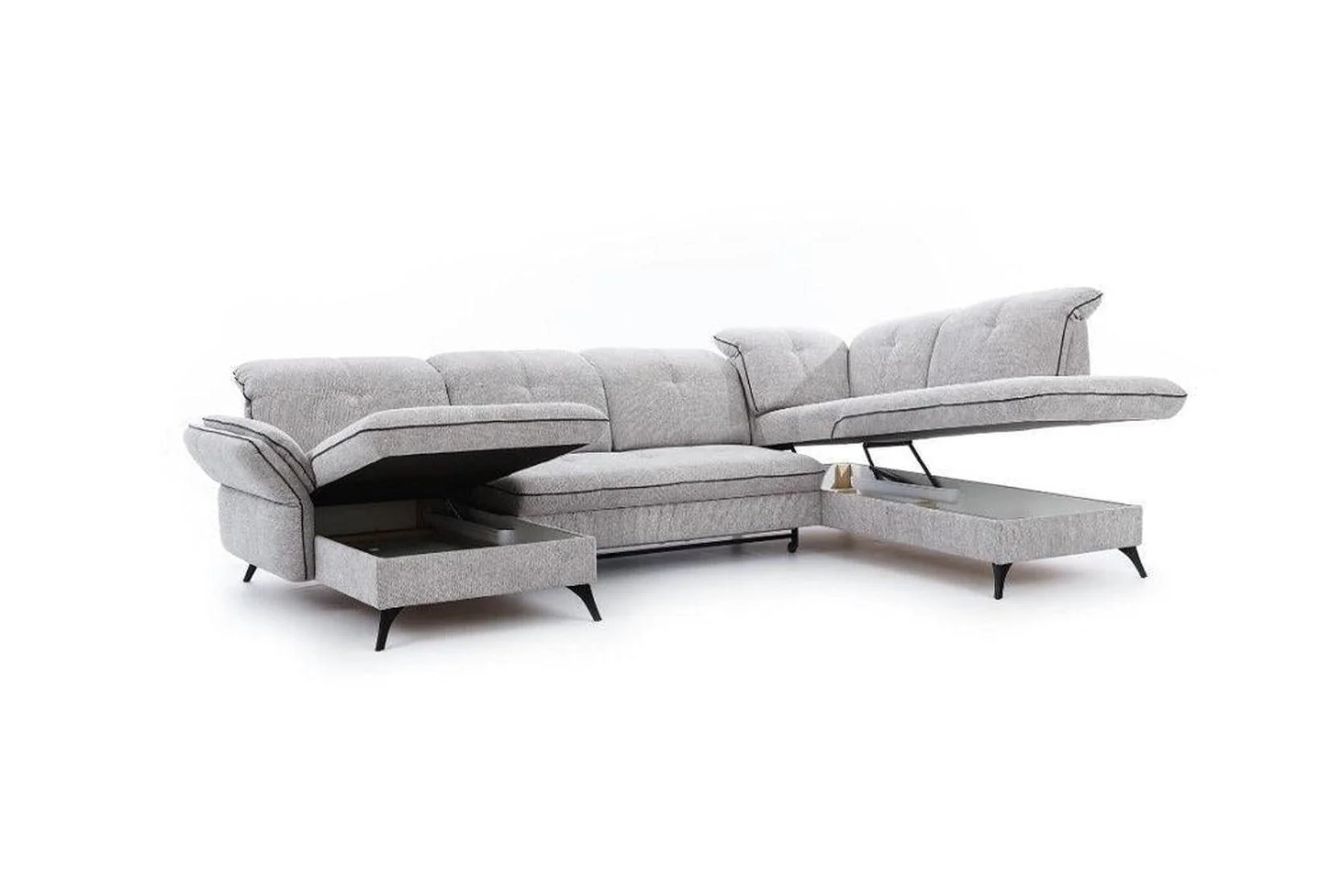 Massimo U Shape Corner Sofa Bed With Storage - Image 7