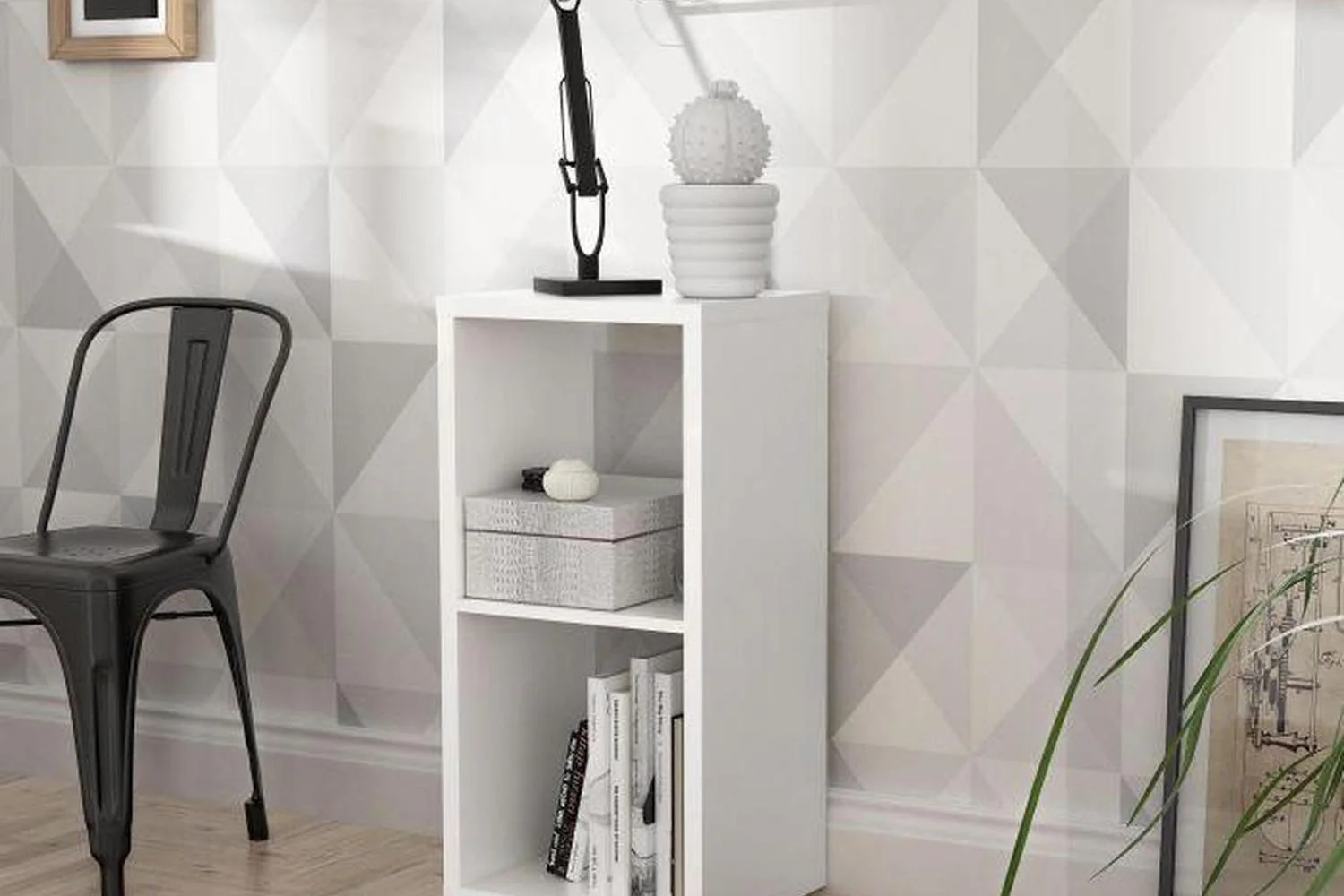 Mauro 1 Shelf Storage Unit In Matt White - Image 3