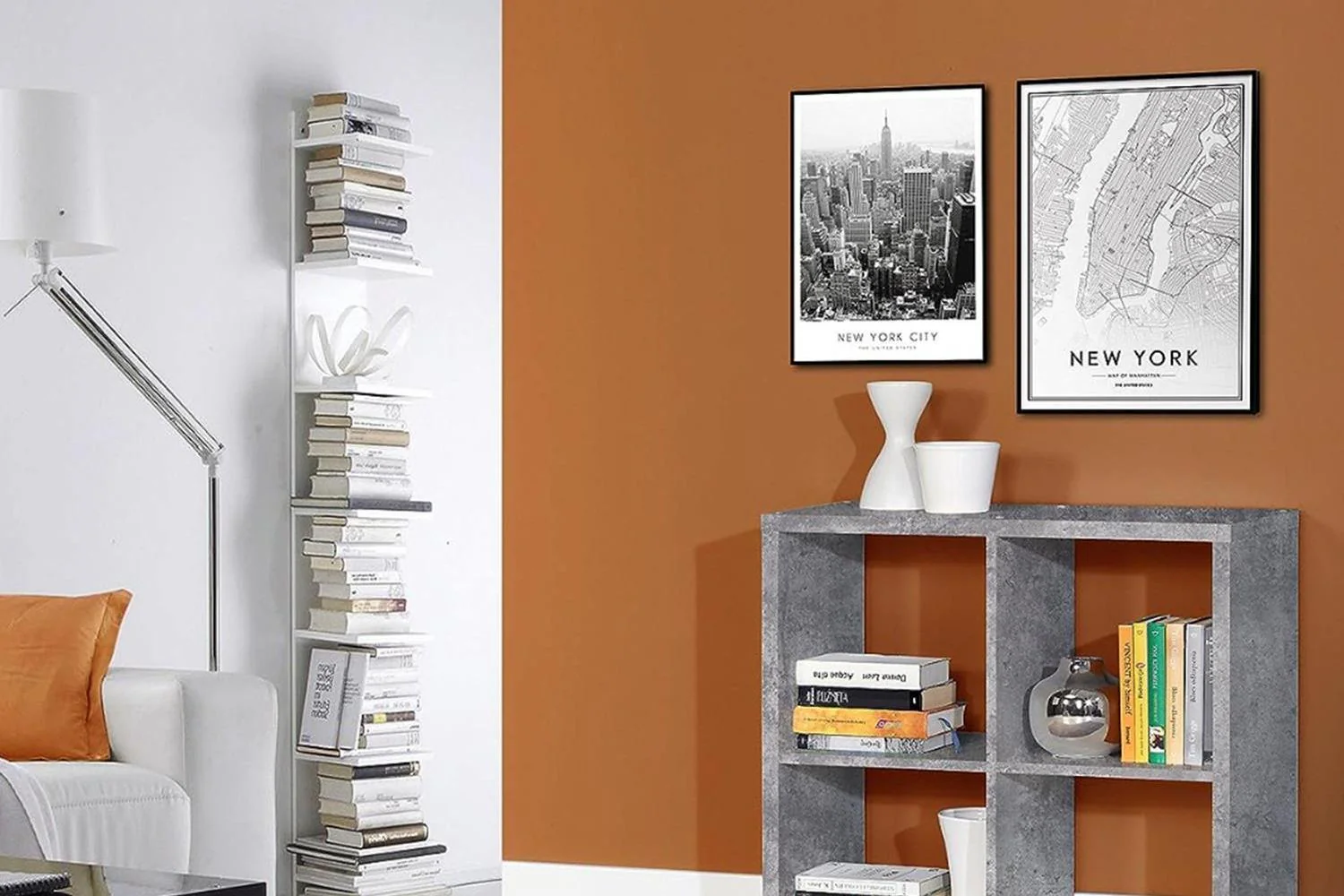 Mauro 2x2 Storage Unit In Concrete Grey - Image 2