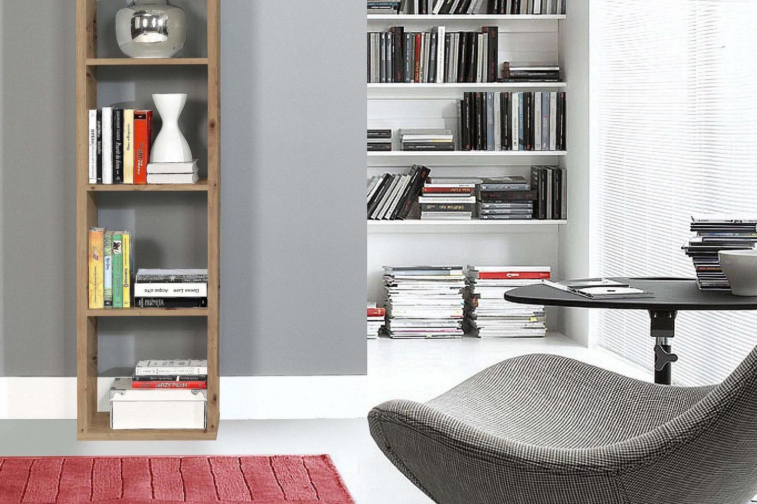 Mauro 3 Shelves Storage Unit In Artisan Oak - Image 3