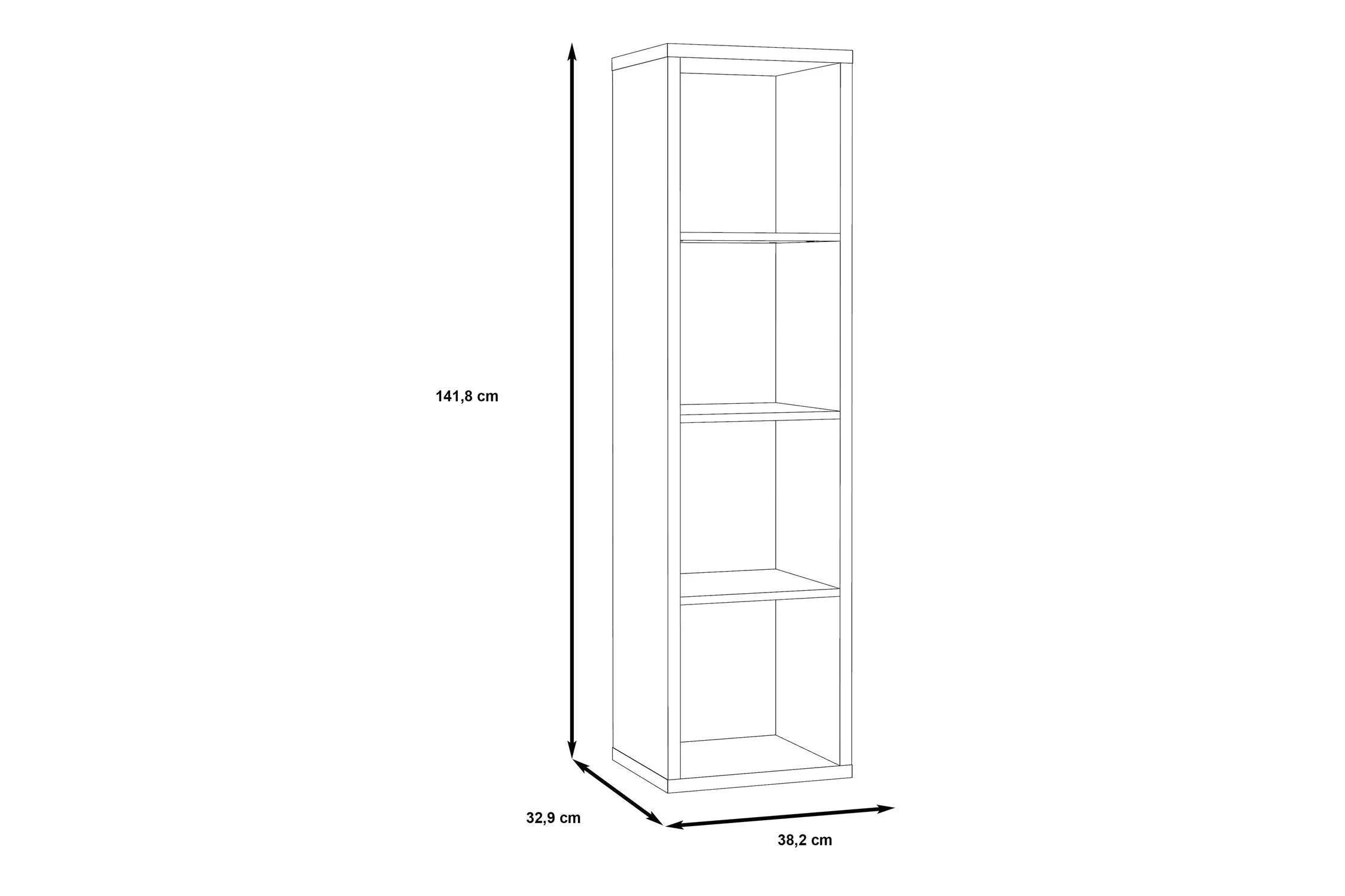 Mauro 3 Shelves Storage Unit In Artisan Oak - Image 7
