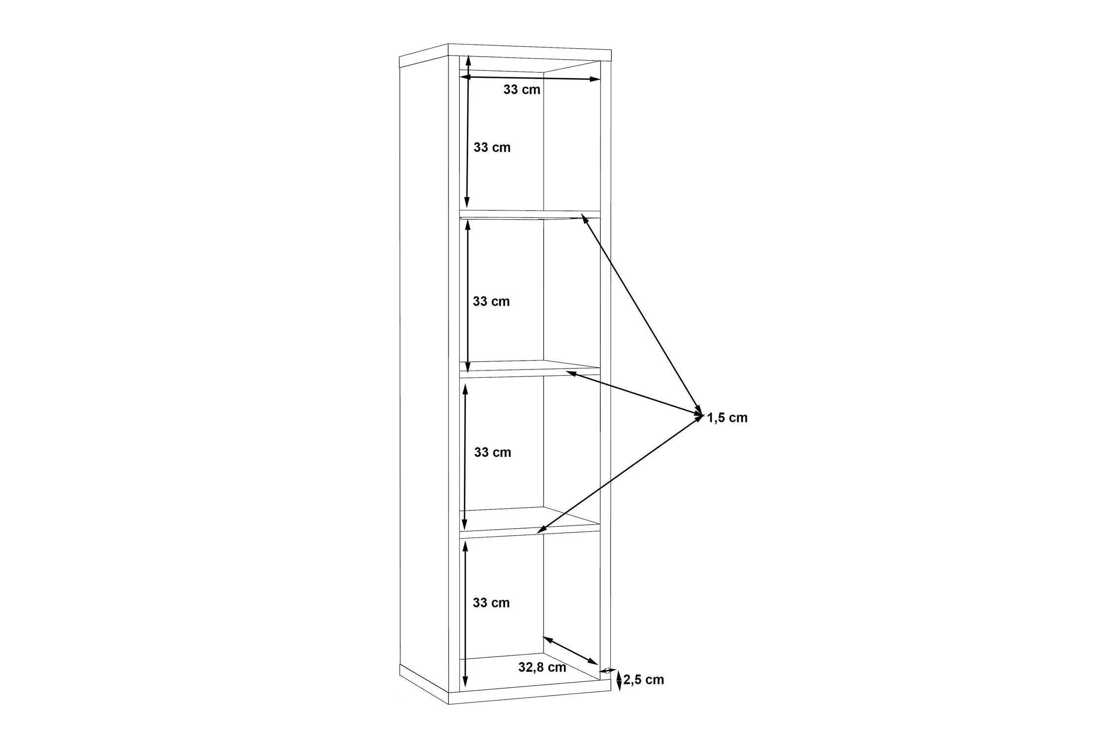 Mauro 3 Shelves Storage Unit In Artisan Oak - Image 8