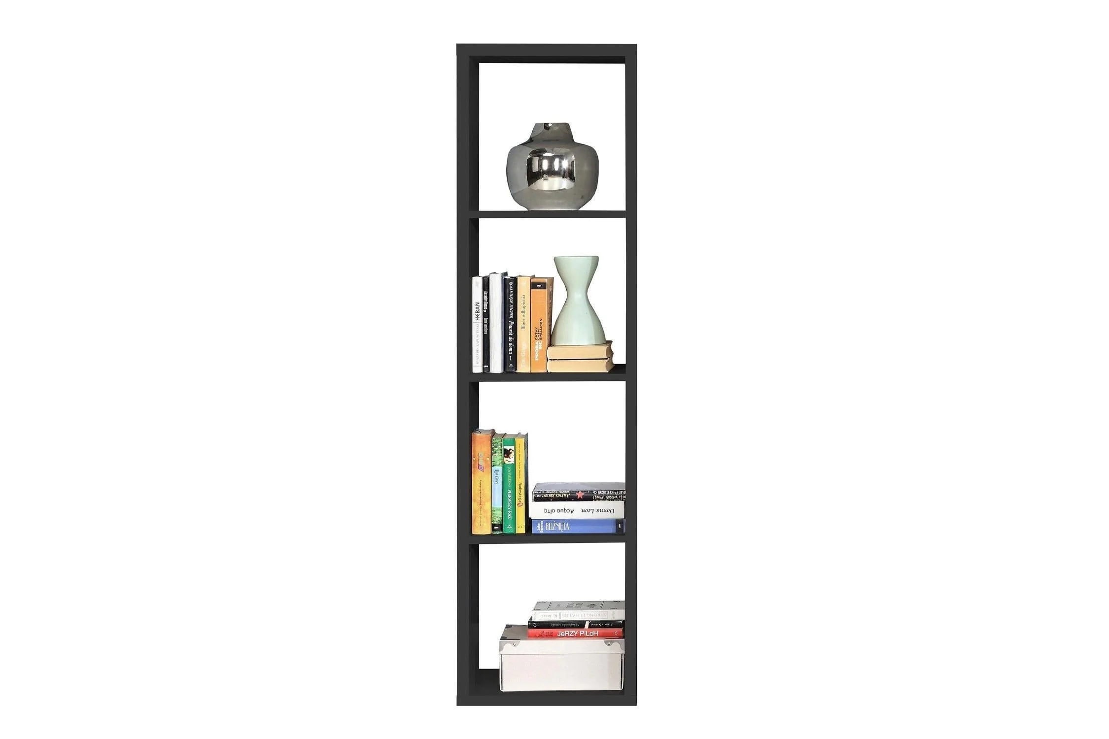 Mauro 3 Shelves Storage Unit In Matt Black - Image 4