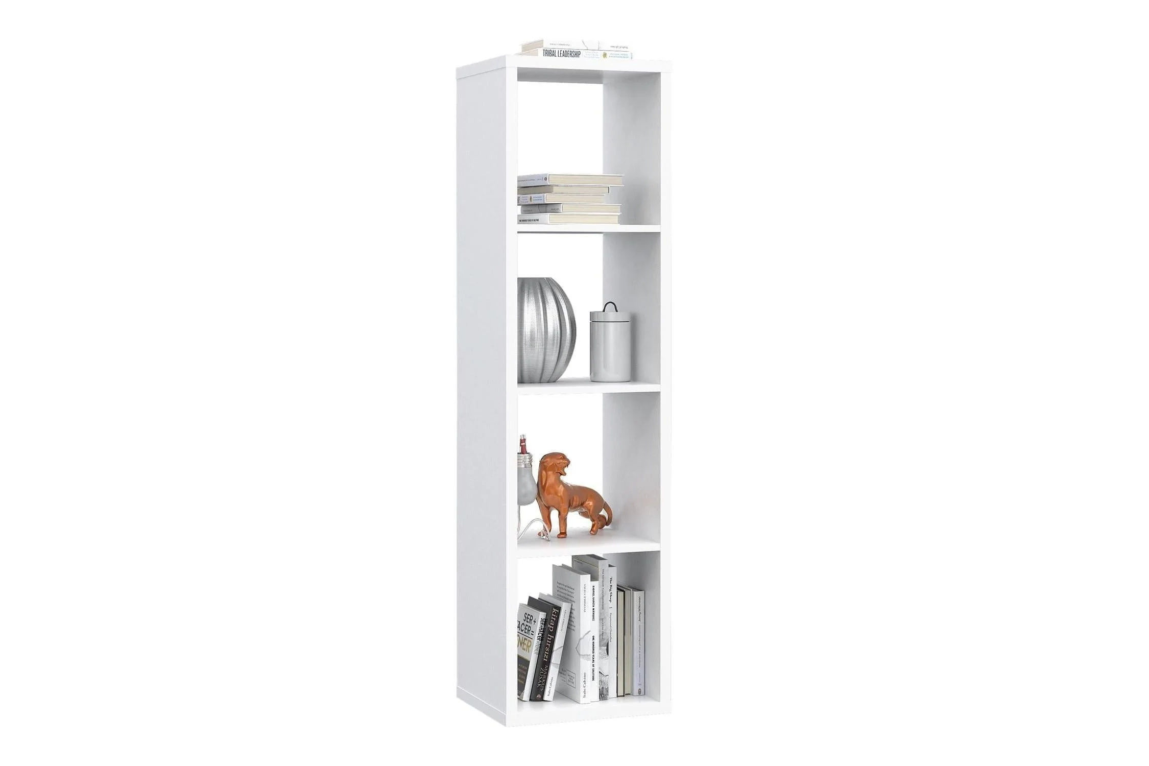 Mauro 3 Shelves Storage Unit In Matt White - Image 5