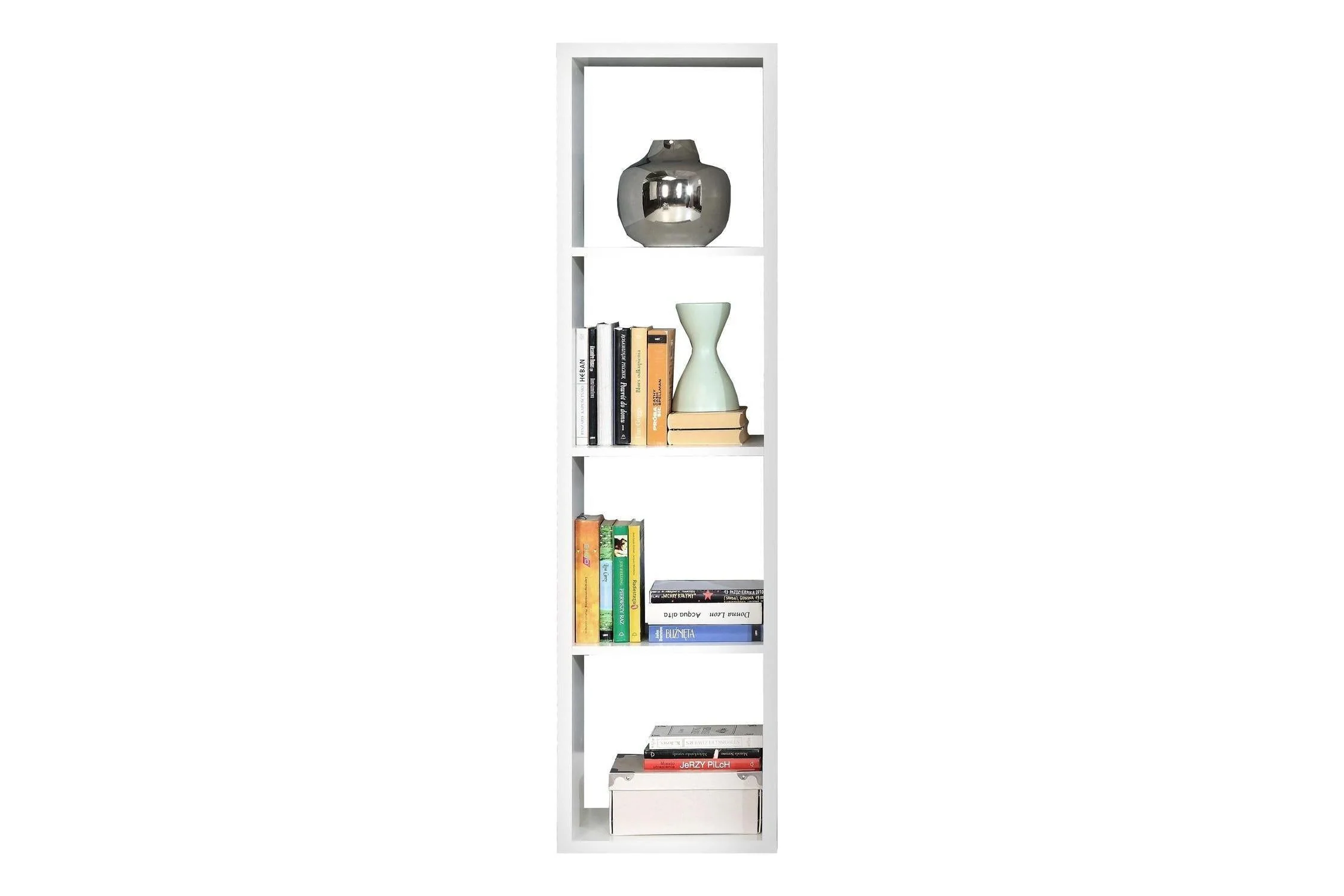 Mauro 3 Shelves Storage Unit In Matt White - Image 6