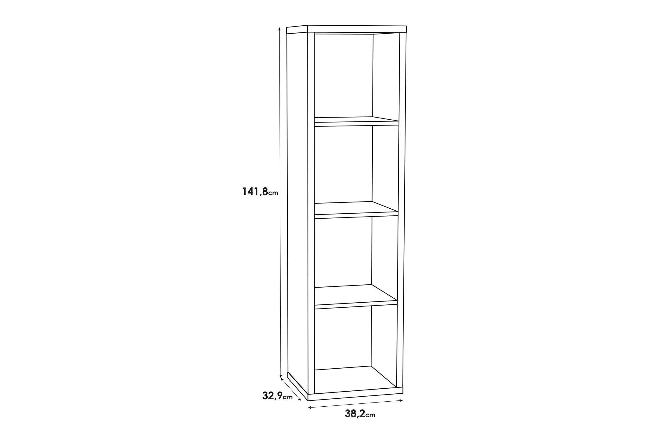 Mauro 3 Shelves Storage Unit In Matt White - Image 7