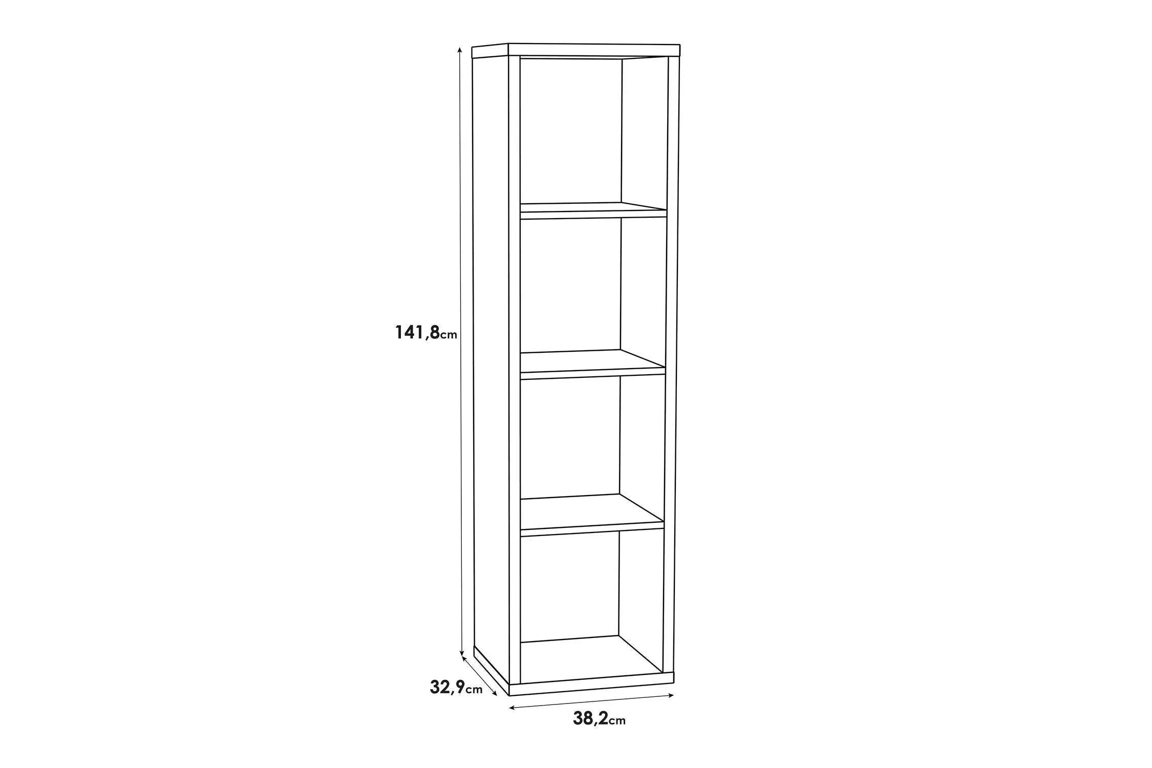 Mauro 3 Shelves Storage Unit In Sonoma Oak - Image 6